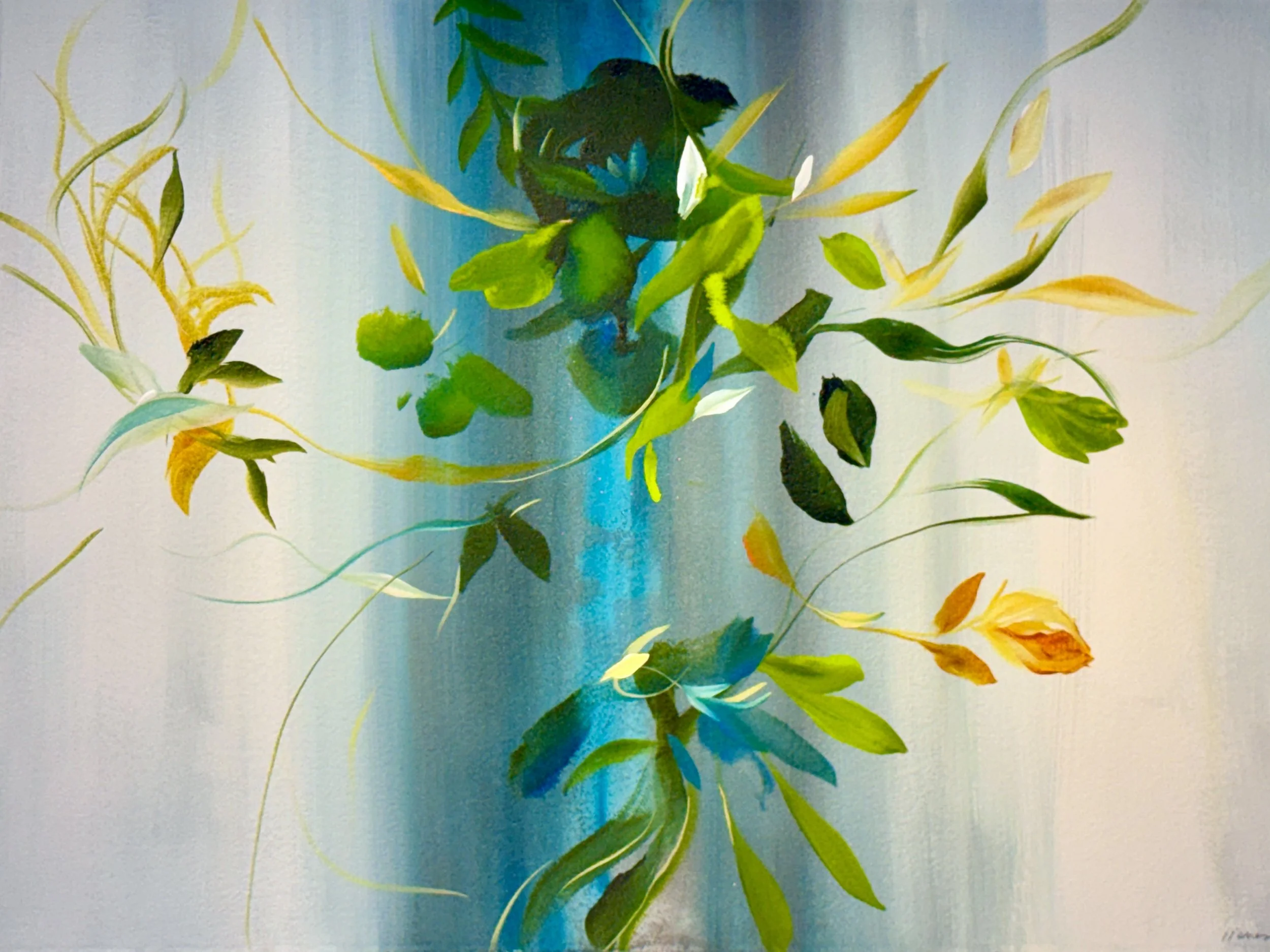 Undersong No.2
22h x 30w in. 
Painting on Paper
©2026 Jennifer J. L. Jones
Available at New River Fine Art, Ft. Lauderdale FL, U.S.