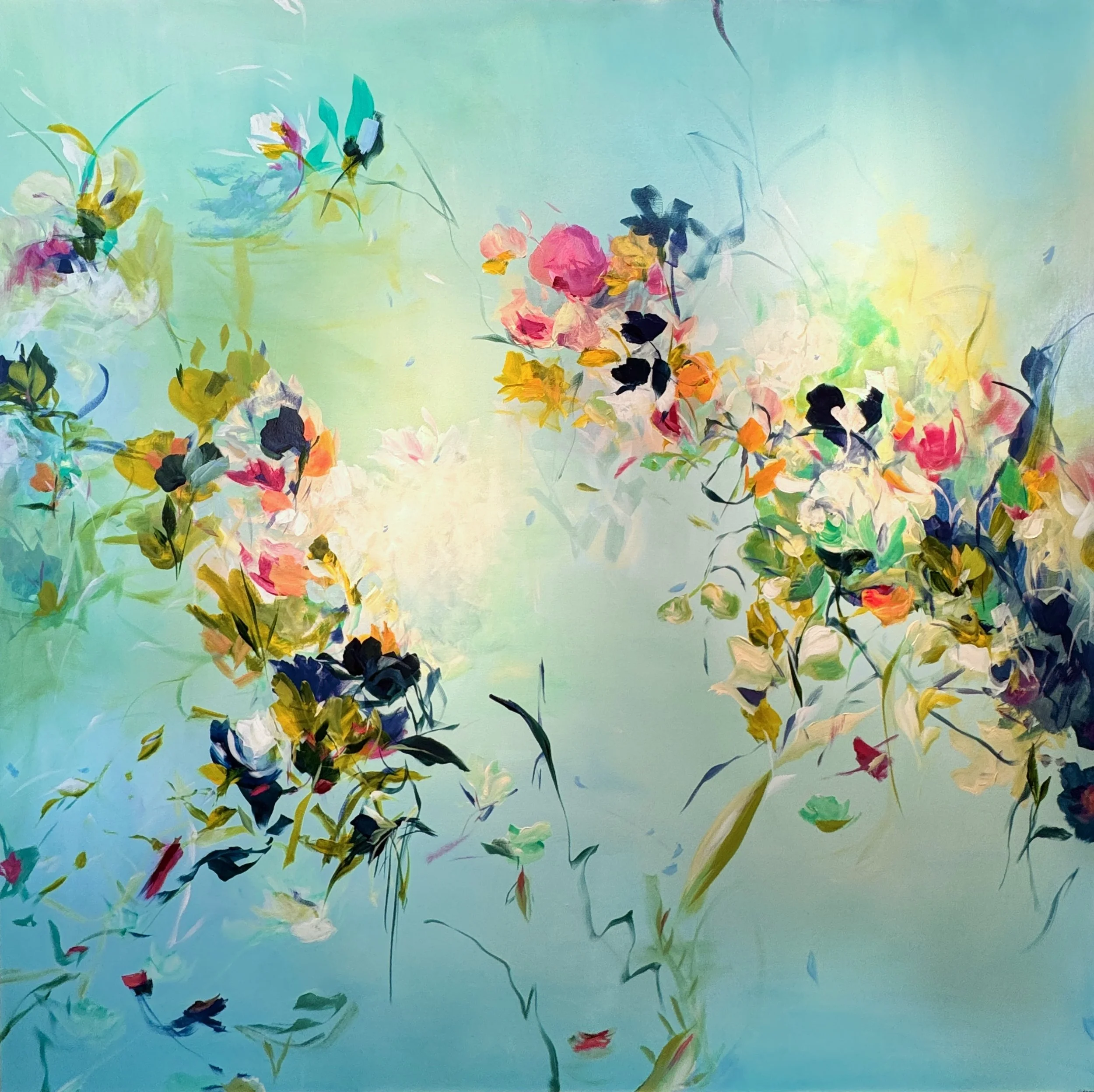 Wishes			
78 x 78 in.
Painting on Canvas 
©2025 Jennifer J. L. Jones
Available at Hillary Whitaker Gallery, Ponte Vedra Beach, FL, U.S.