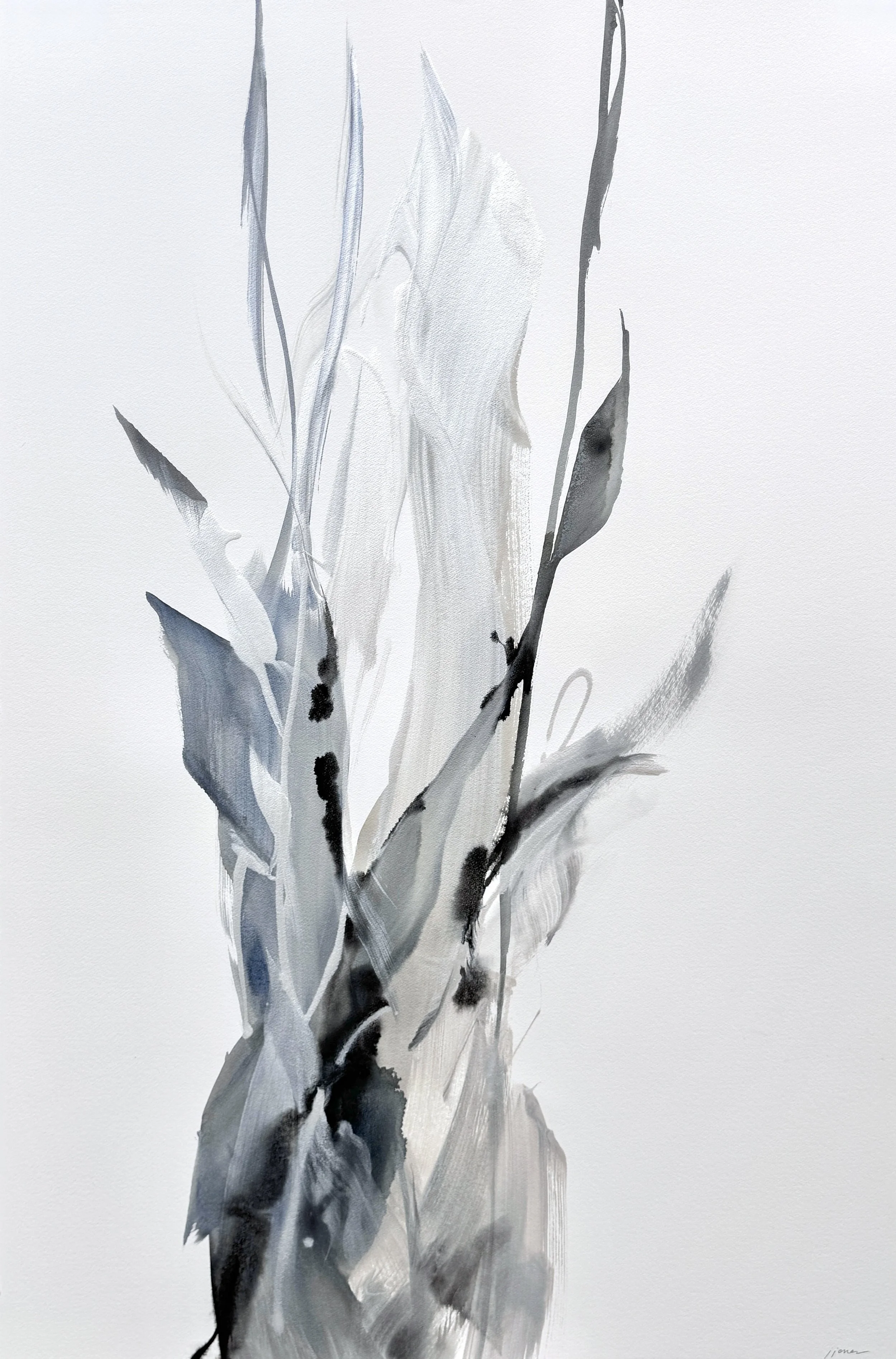 Shapeshifter No.1
60h x 40w in. 
Painting on Paper
©2026 Jennifer J. L. Jones
Available at New River Fine Art, Ft. Lauderdale FL, U.S.