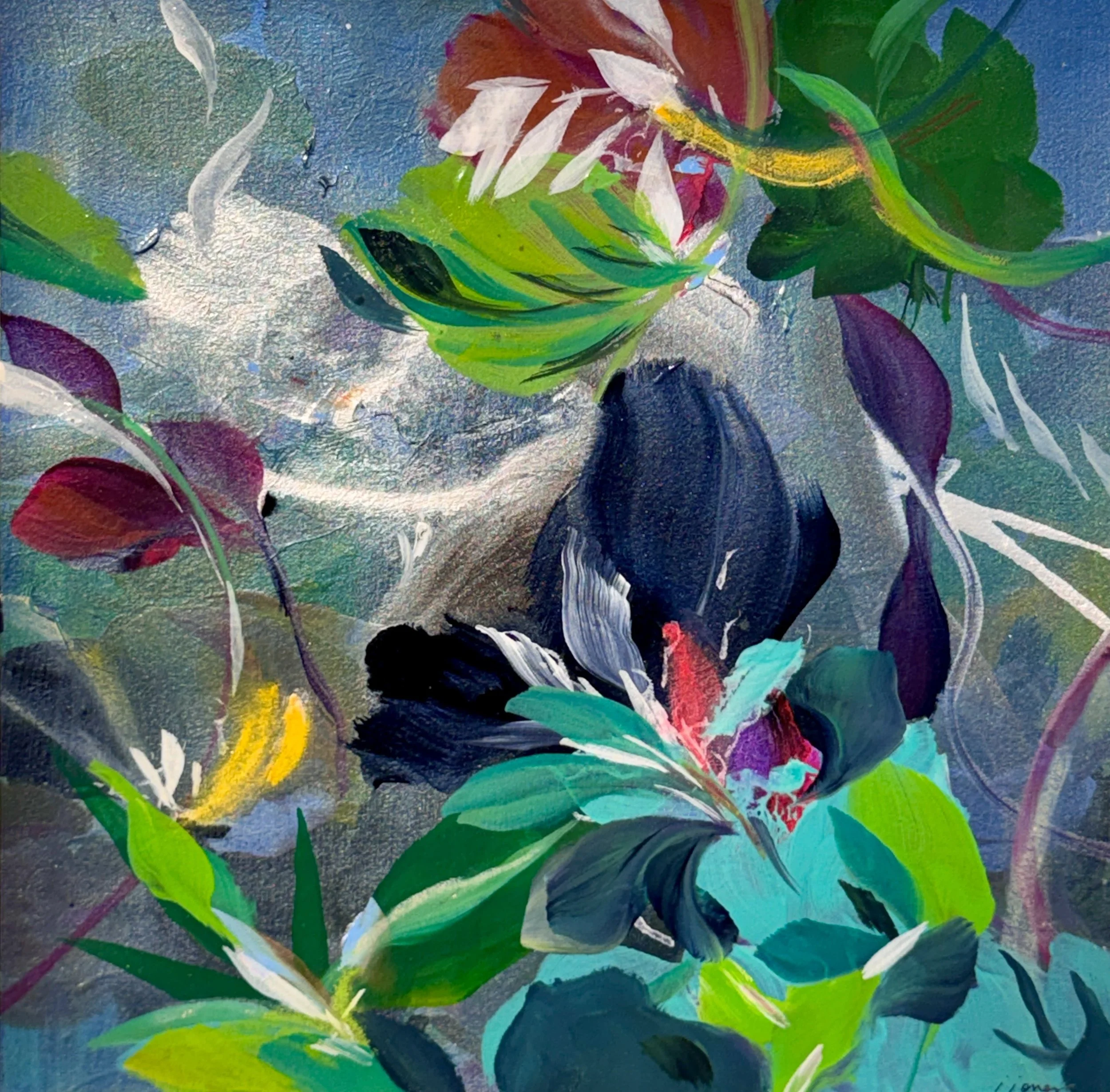 Vestige No.6
15h x 15w in. 
Painting on Paper
©2026 Jennifer J. L. Jones
Available at New River Fine Art, Ft. Lauderdale FL, U.S.