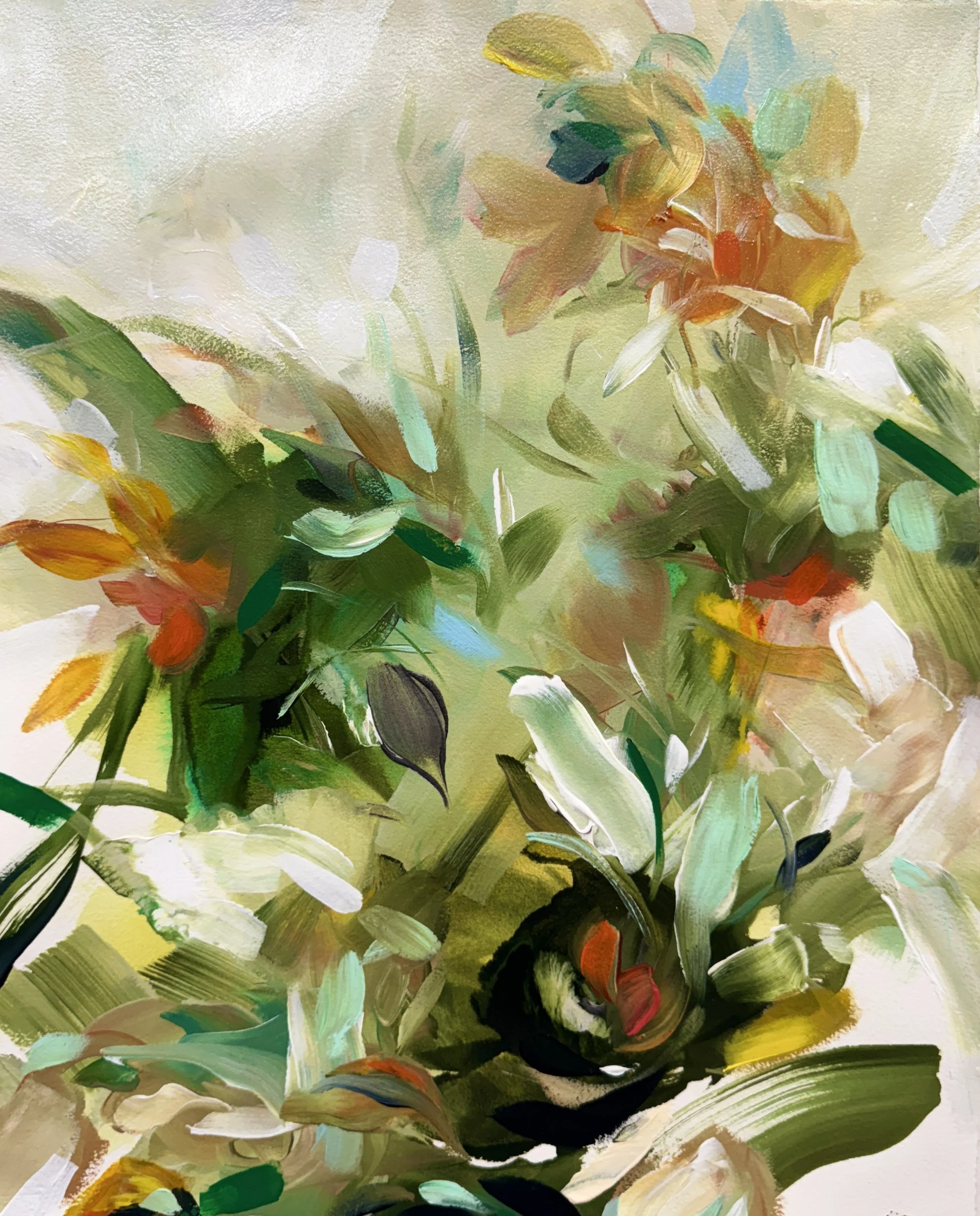 Senta No. 1
20.5 h x 16 w in.
Acrylic painting on paper
©2025 Jennifer J. L. Jones
Available at Noon Powell Fine Art, London, U.K.