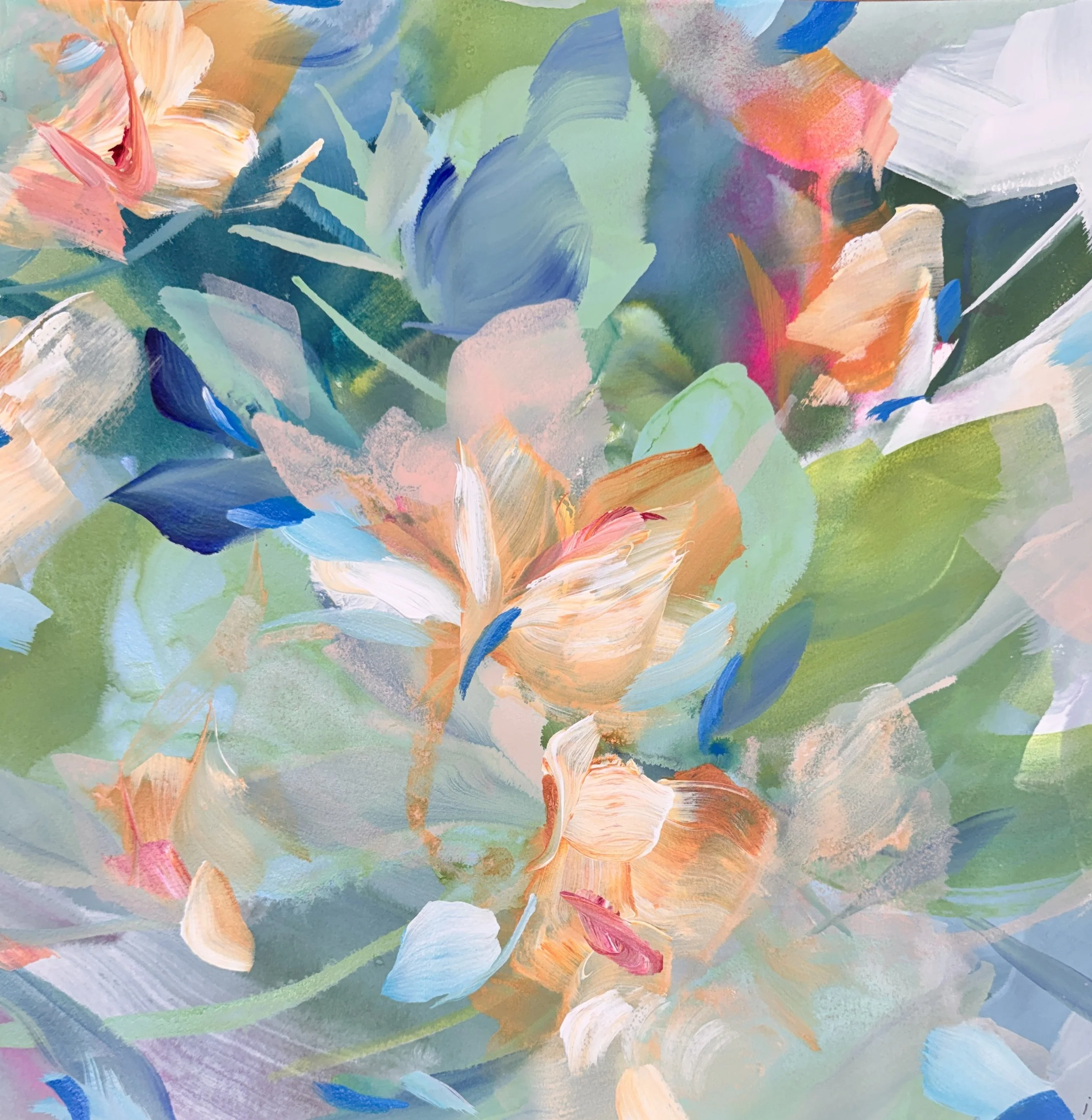 Lunare No. 3			
16h x 16w in.
Painting on paper
©2025 Jennifer J. L. Jones
Available at Hillary Whitaker Gallery, Ponte Vedra Beach, FL, U.S.