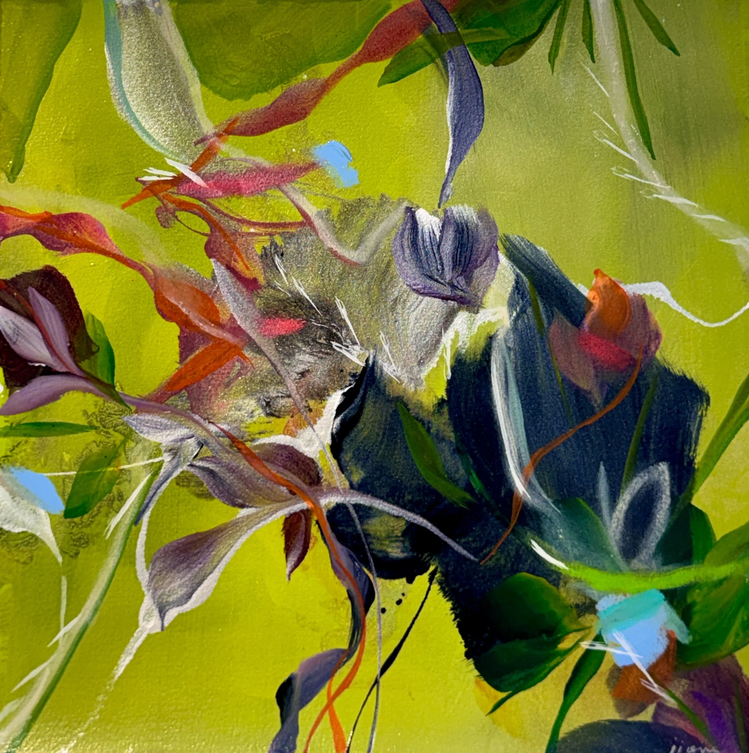 Vestige No.7
15h x 15w in. 
Painting on Paper
©2026 Jennifer J. L. Jones
Available at New River Fine Art, Ft. Lauderdale FL, U.S.