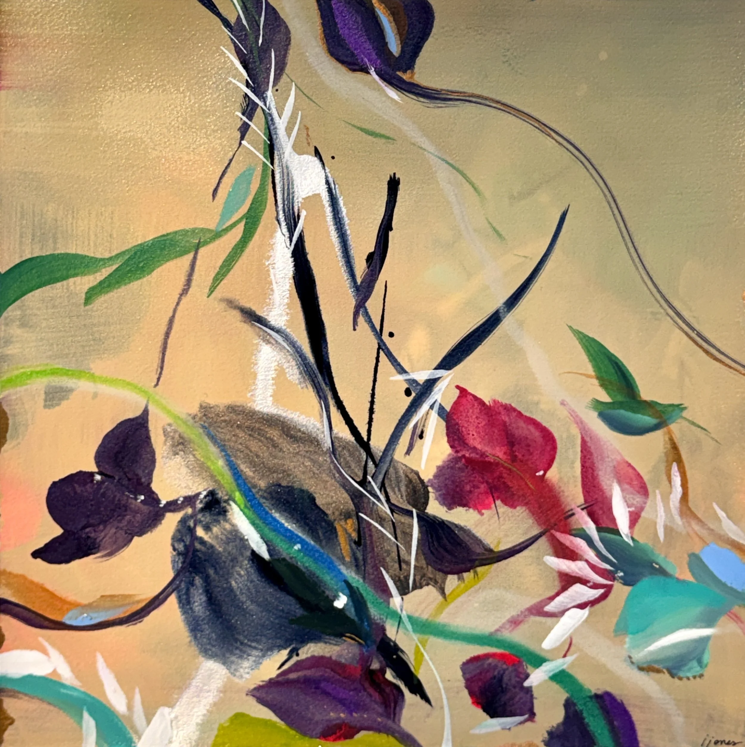 Vestige No.1
15h x 15w in. 
Painting on Paper
©2026 Jennifer J. L. Jones
Available at New River Fine Art, Ft. Lauderdale FL, U.S.