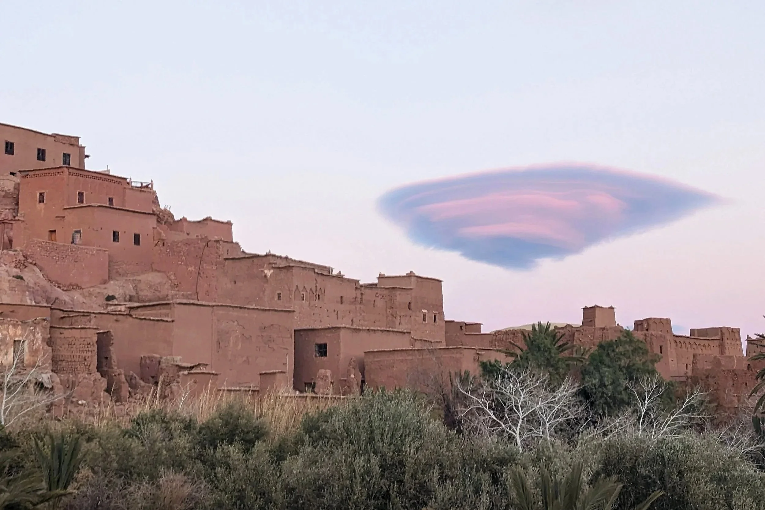 Ksar Ait Ben Haddou - Nuage lenticulaire (Février 2025)