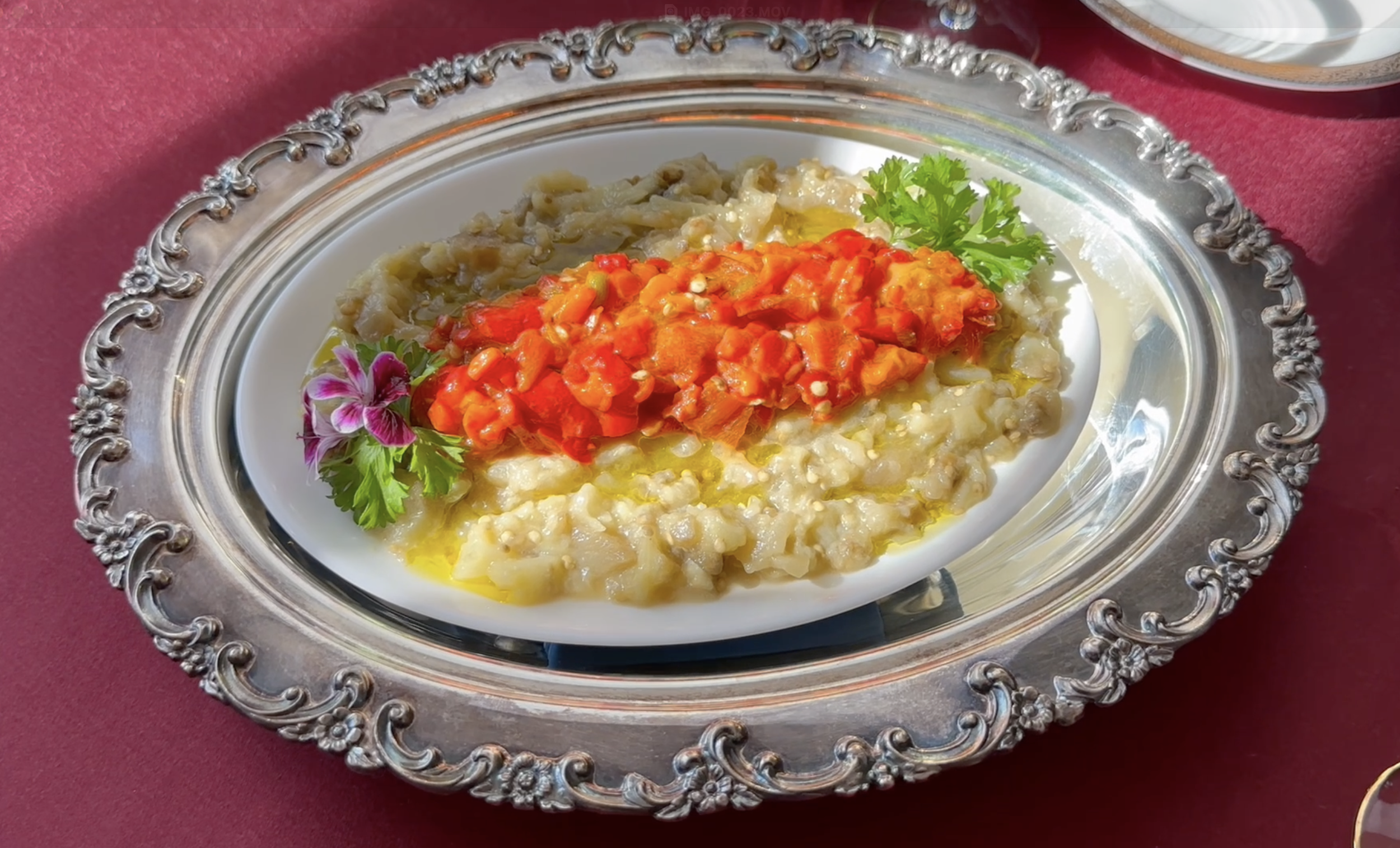 Roasted Eggplant Salad I Turkish Meze (Közlenmiş Patlıcan Salatası)