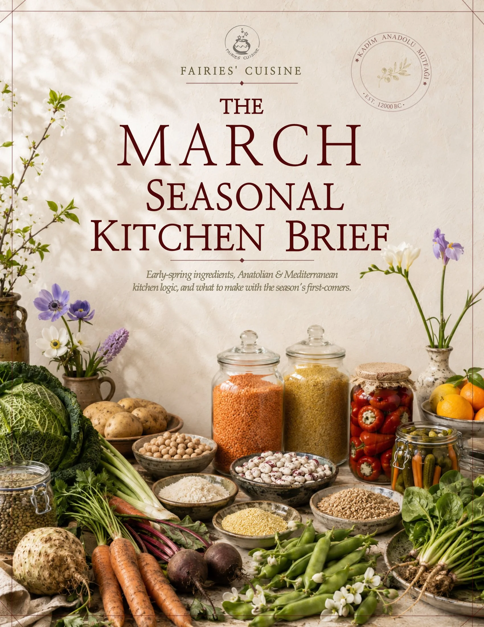 March Seasonal Kitchen Brief by Fairies' Cuisine