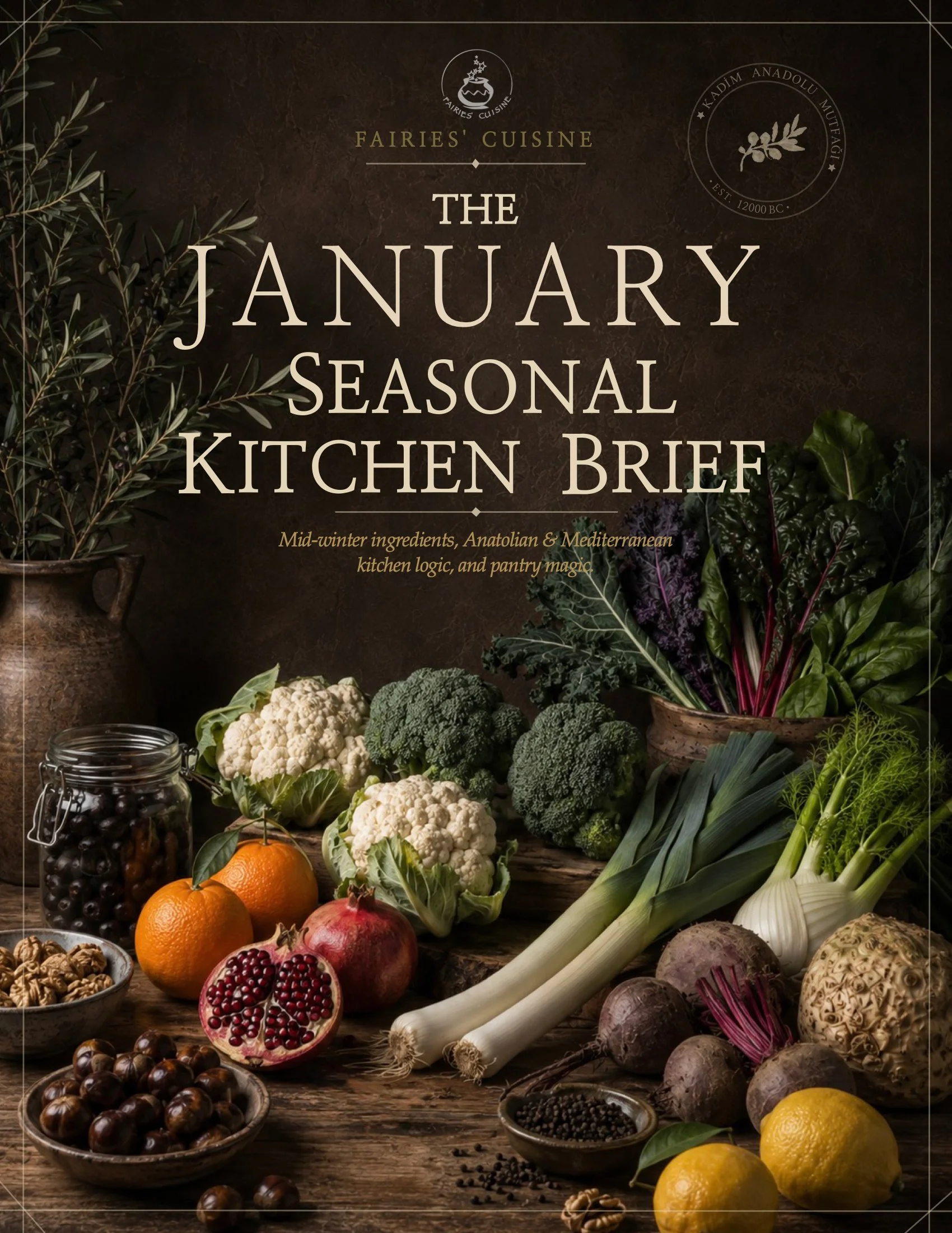 January Seasonal Kitchen Brief by Fairies' Cuisine