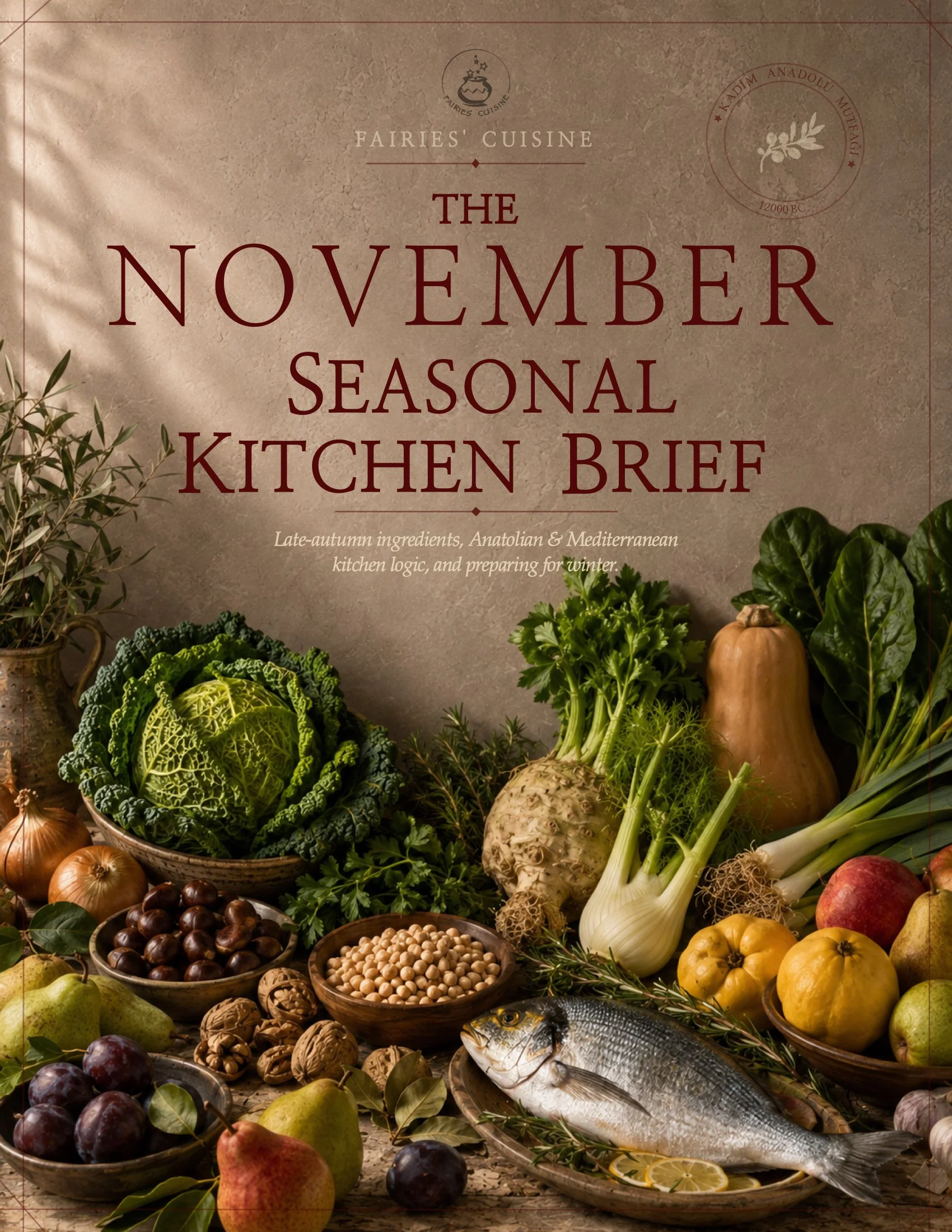 November Seasonal Kitchen Brief by Fairies' Cuisine