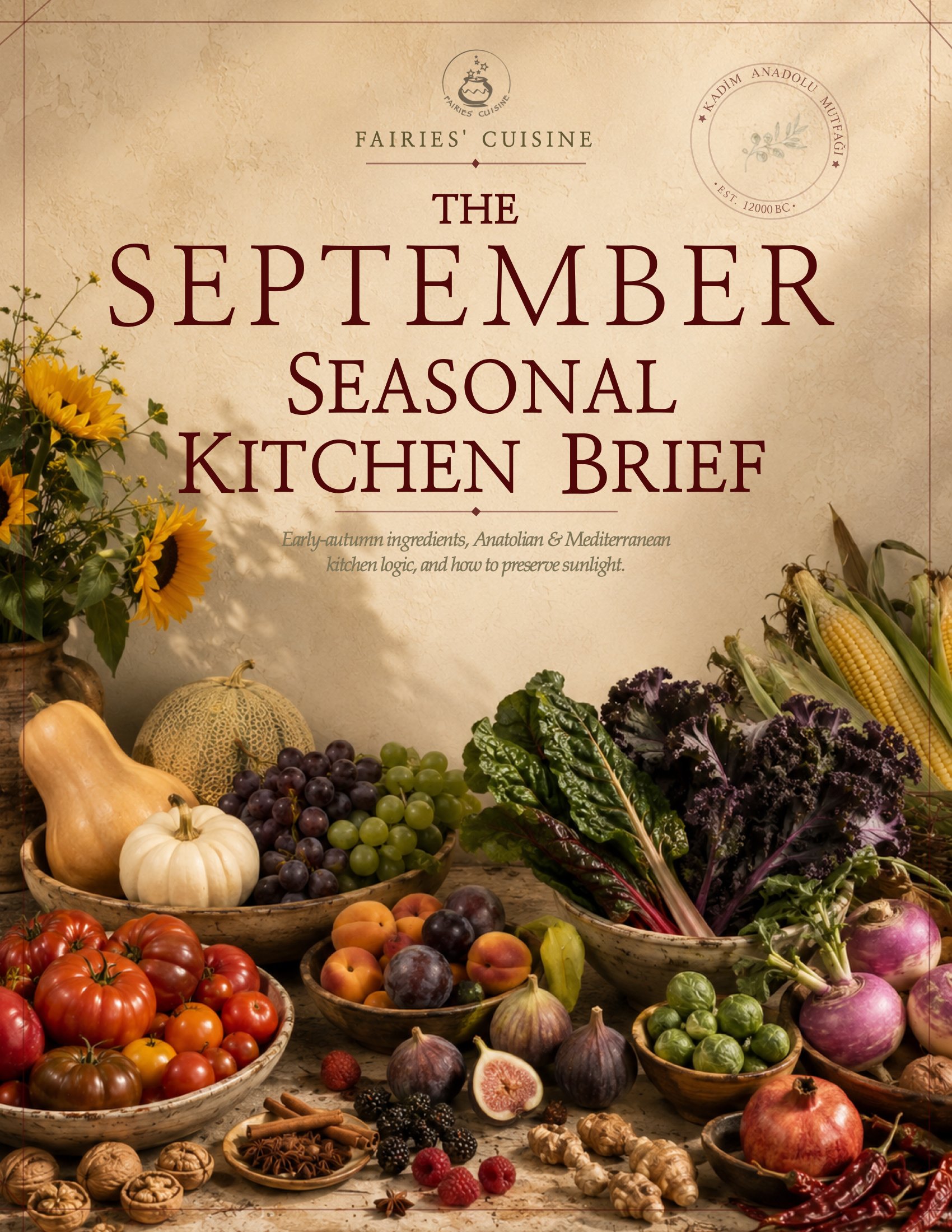September Seasonal Kitchen Brief by Fairies' Cuisine