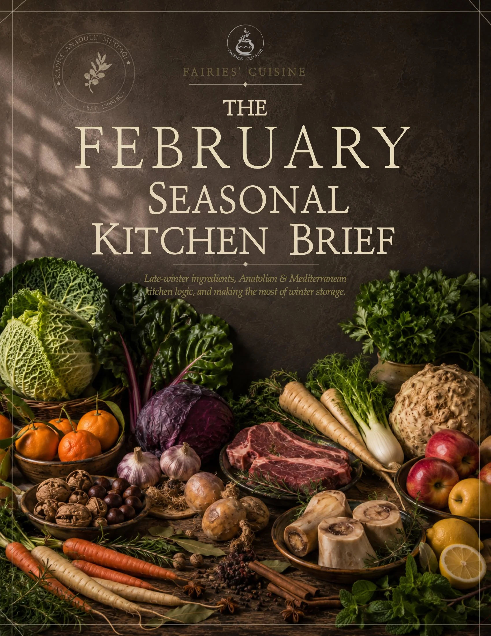 February Seasonal Kitchen Brief by Fairies' Cuisine