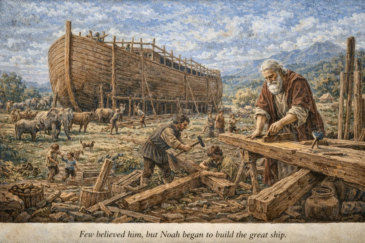 Noah Building the Arc