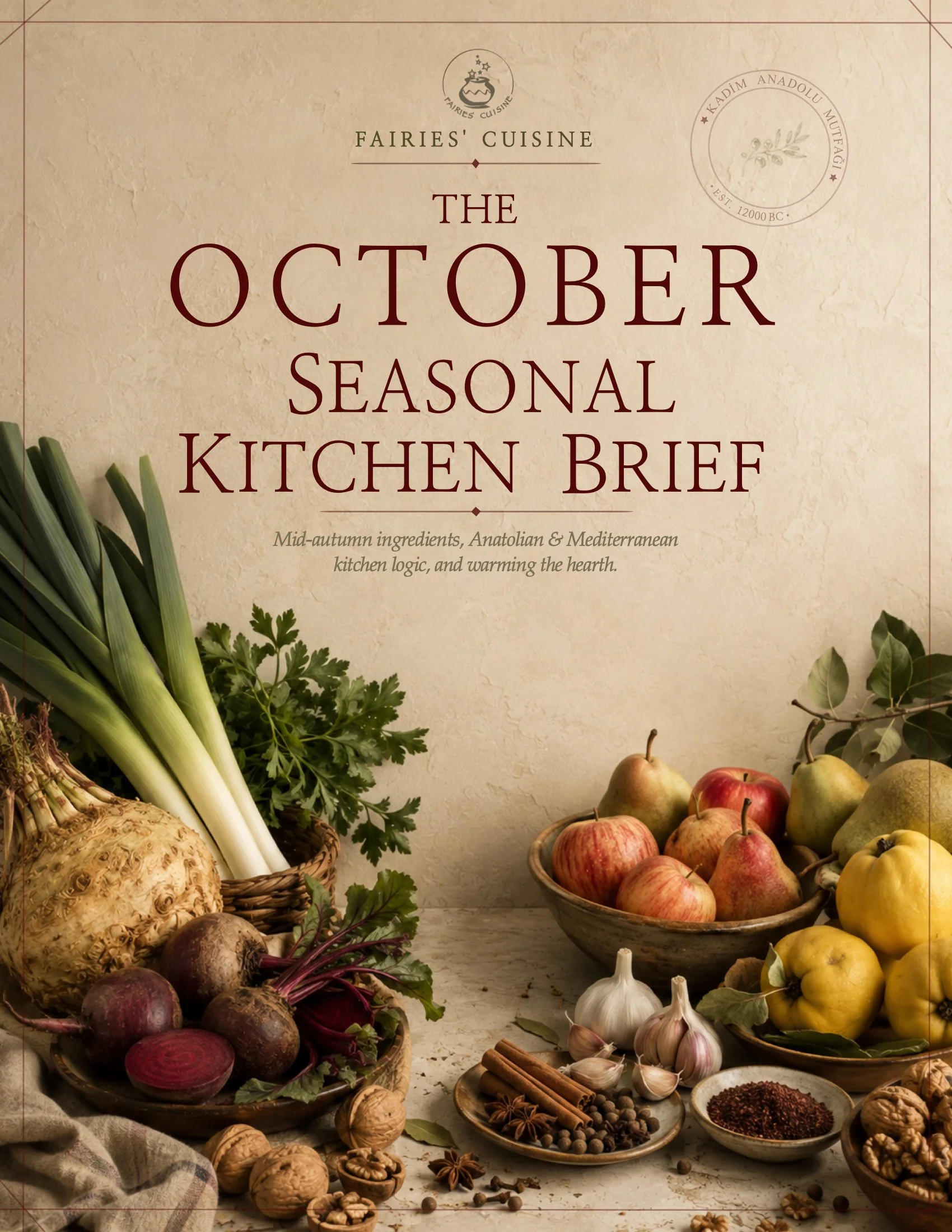 October Seasonal Kitchen Brief by Fairies' Cuisine