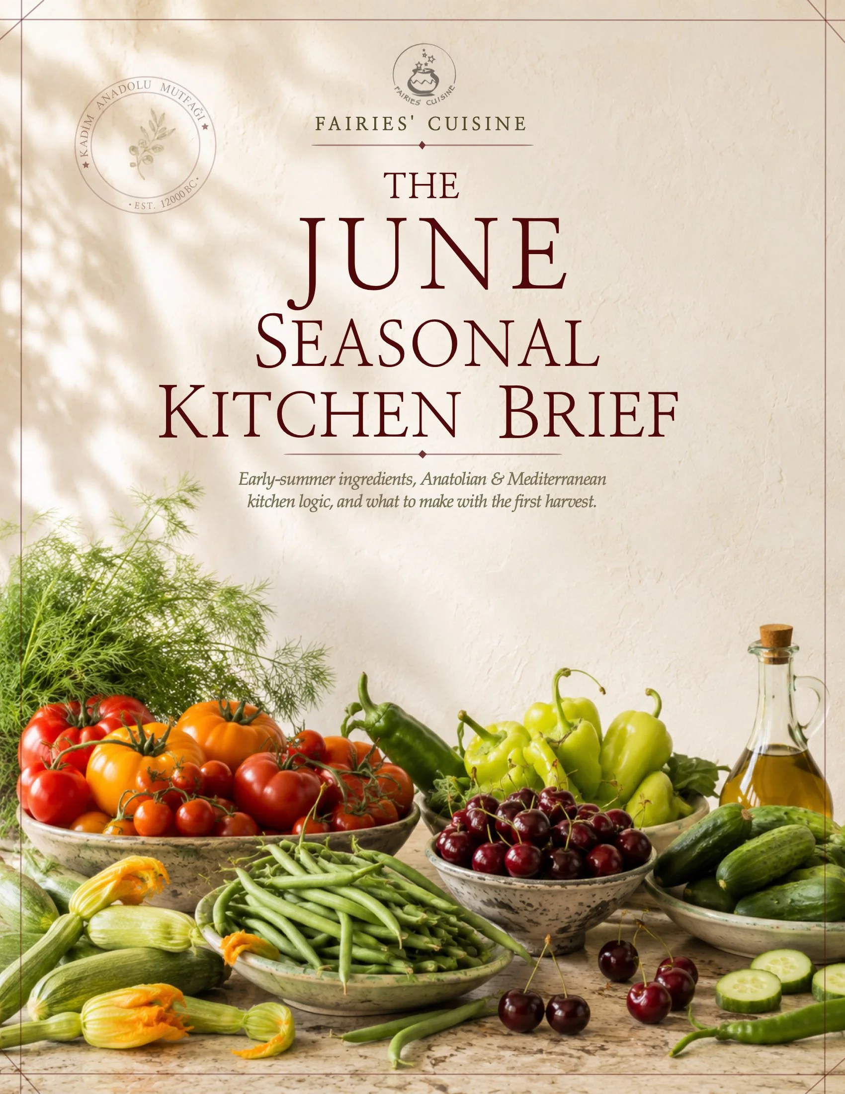 June Seasonal Kitchen Brief by Fairies' Cuisine
