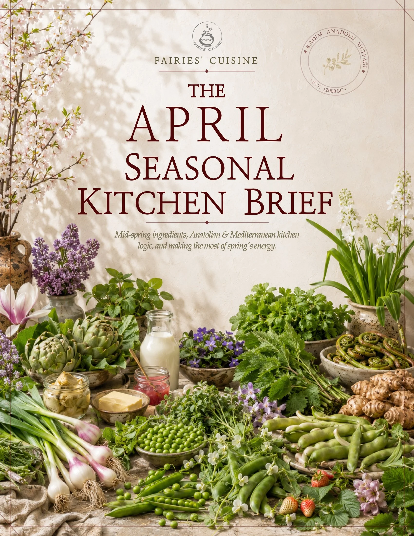 April Seasonal Kitchen Brief by Fairies' Cuisine