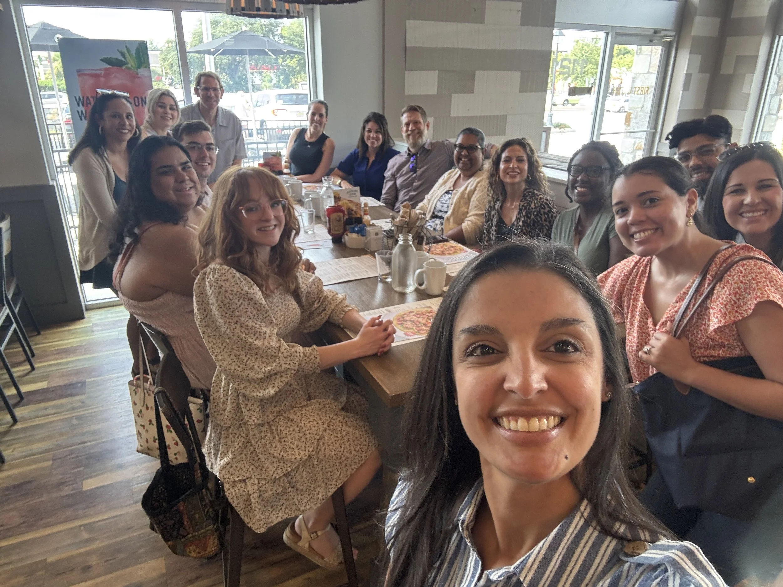 Therapists at breakfast.