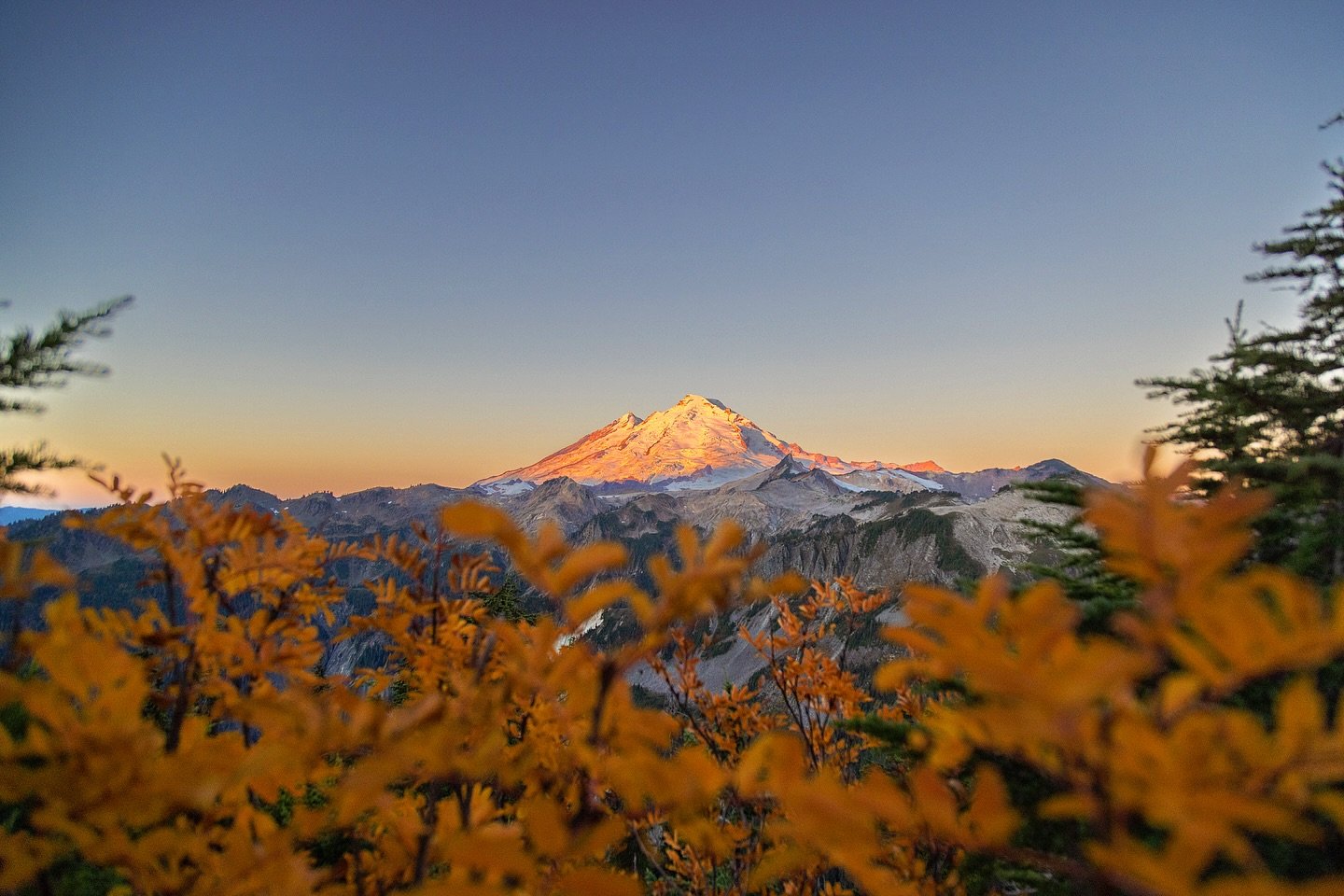 As seasonal road closures begin the Fall colors remain. I captured this image right before Artist Point closed for the season.