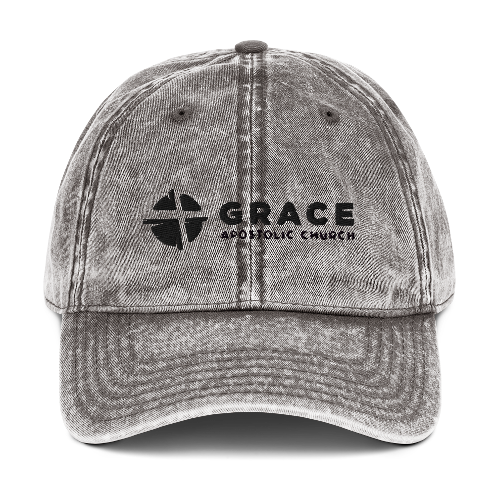 Rear Vintage Grace Hat. VINTAGE Grace High Ranger Hat Cap Strap Back Baseball Black  main image 4