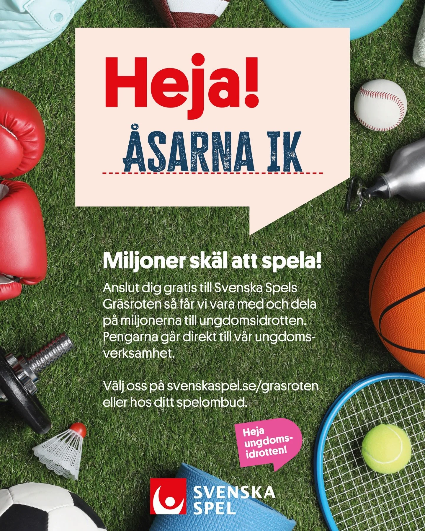 Med Gr&auml;sroten delar Svenska Spel varje &aring;r ut miljoner kronor till ungdomsidrotten och f&ouml;reningslivet i Sverige. 🎟️ ⛹️&zwj;♂️ Hur pengarna f&ouml;rdelas och hur mycket varje f&ouml;rening f&aring;r best&auml;ms av dig och alla andra s