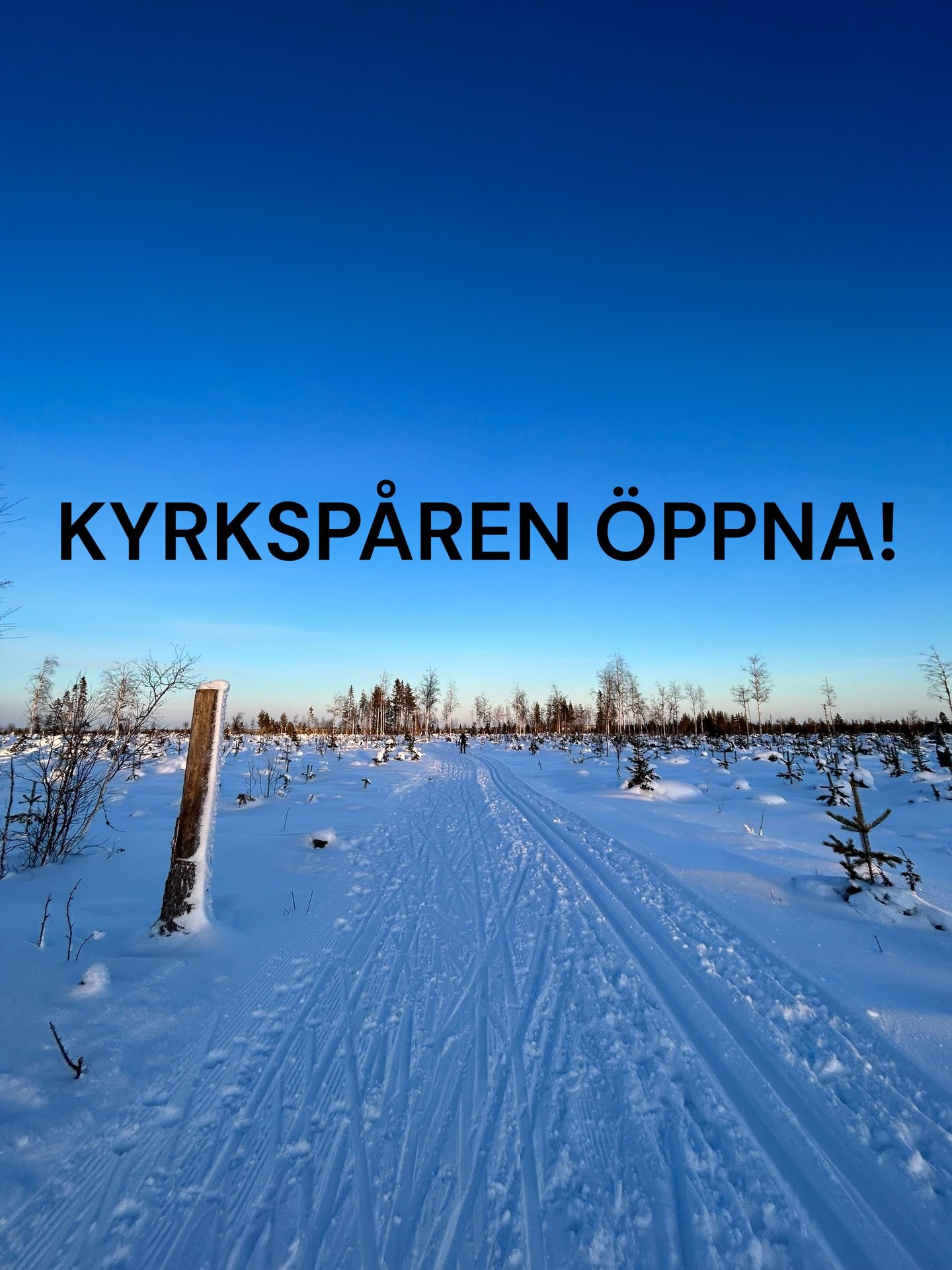 GLADA NYHETER 😍❄️

Alla slingor p&aring; Kyrksp&aring;ret &auml;r nu &ouml;ppna;
⛄️ 4,5 km
⛄️ 10 km
⛄️ 15 km

Gl&ouml;m inte att l&ouml;sa sp&aring;ravgift ✨ Vi ses i sp&aring;ret! 👋🥳