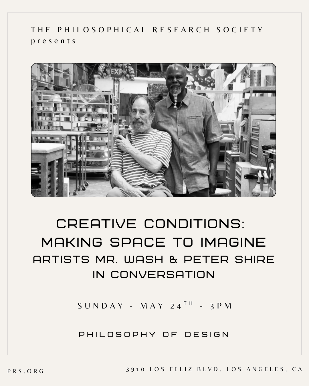 Invite: Mr. Wash &amp; Peter Shire @ PRS 5/24