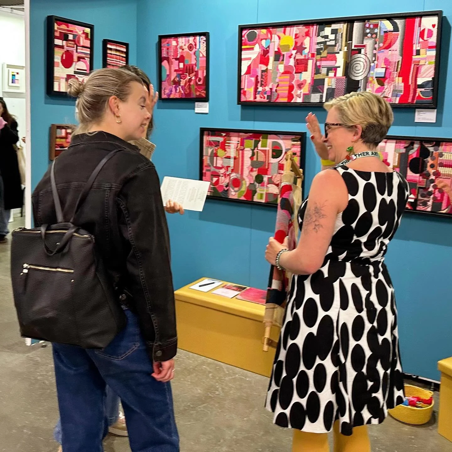 Day 3 @theotherartfair - thanks for the photos @dawn.fincham @clairechandlerart @alisonjuggler xx 
.
.
.
.
.
.
.
#TheOtherArtFairLDN #theotherartfair 
#textileart #textileartist #artcollector #igartists #contemporaryart #britishartist #artistlife #fi
