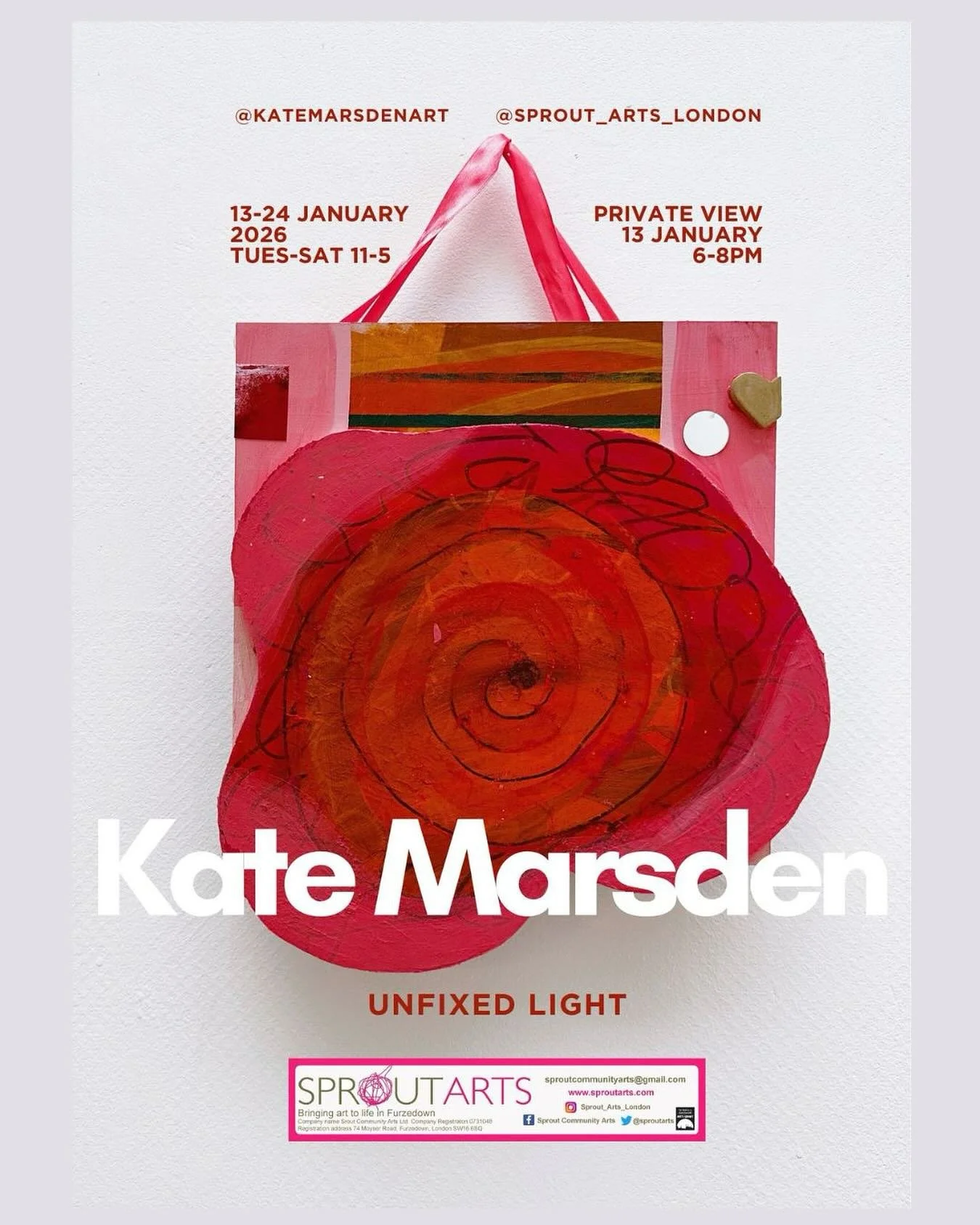 Next month! I&rsquo;ll be back @sprout_arts_london with a new show! Pop 13 January in your diaries for the PV - there will be plenty of Dry January options as well as wine so no excuses!