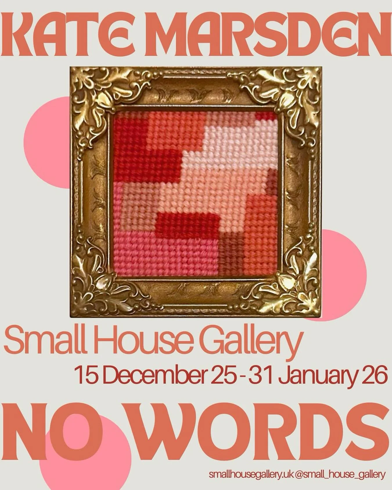 Opening tomorrow. Follow @small_house_gallery (and me!) to see the show here over the next 6 weeks&hellip; 
.
.
.
.
.
#textileart #textileartist #contemporaryart #femaleartist #womenartists