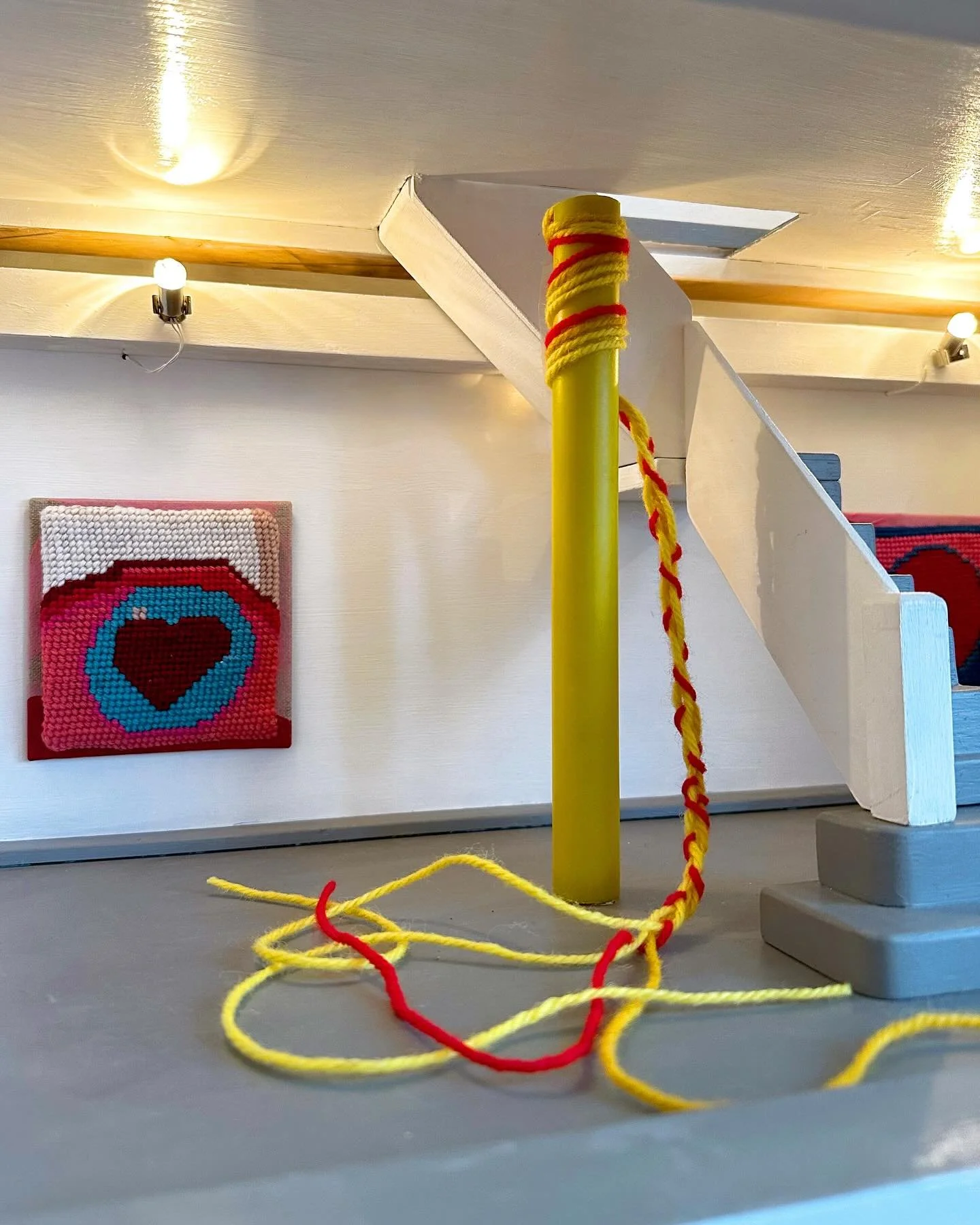 &ldquo;No Words&rdquo; @small_house_gallery Continuing the theme of my tapestries being &ldquo;diaries&rdquo; without words. It&rsquo;s a little trickier to avoid planning when working on such small scale, so these pieces are more about moments than 