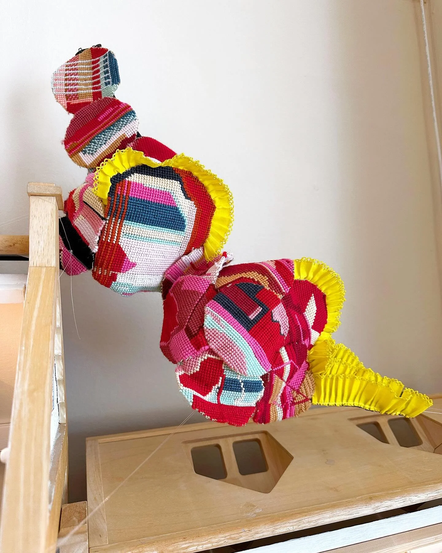 &ldquo;No Words&rdquo; @small_house_gallery 
.
.
.
.
.
#textileart #textileartist #contemporaryart #femaleartist #womenartists