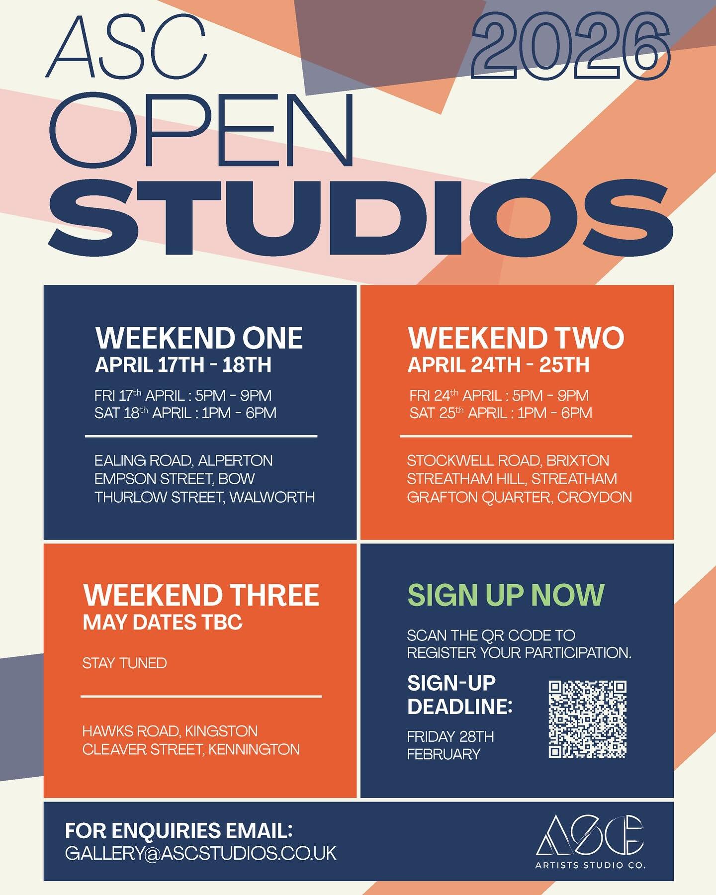 Good news! Open Studios incoming&hellip;. Put 24/25 April in your diaries 😊 
.
.
.
.
.
.
.
#artexhibition #openstudios #artiststudio #studiotrail #croydon