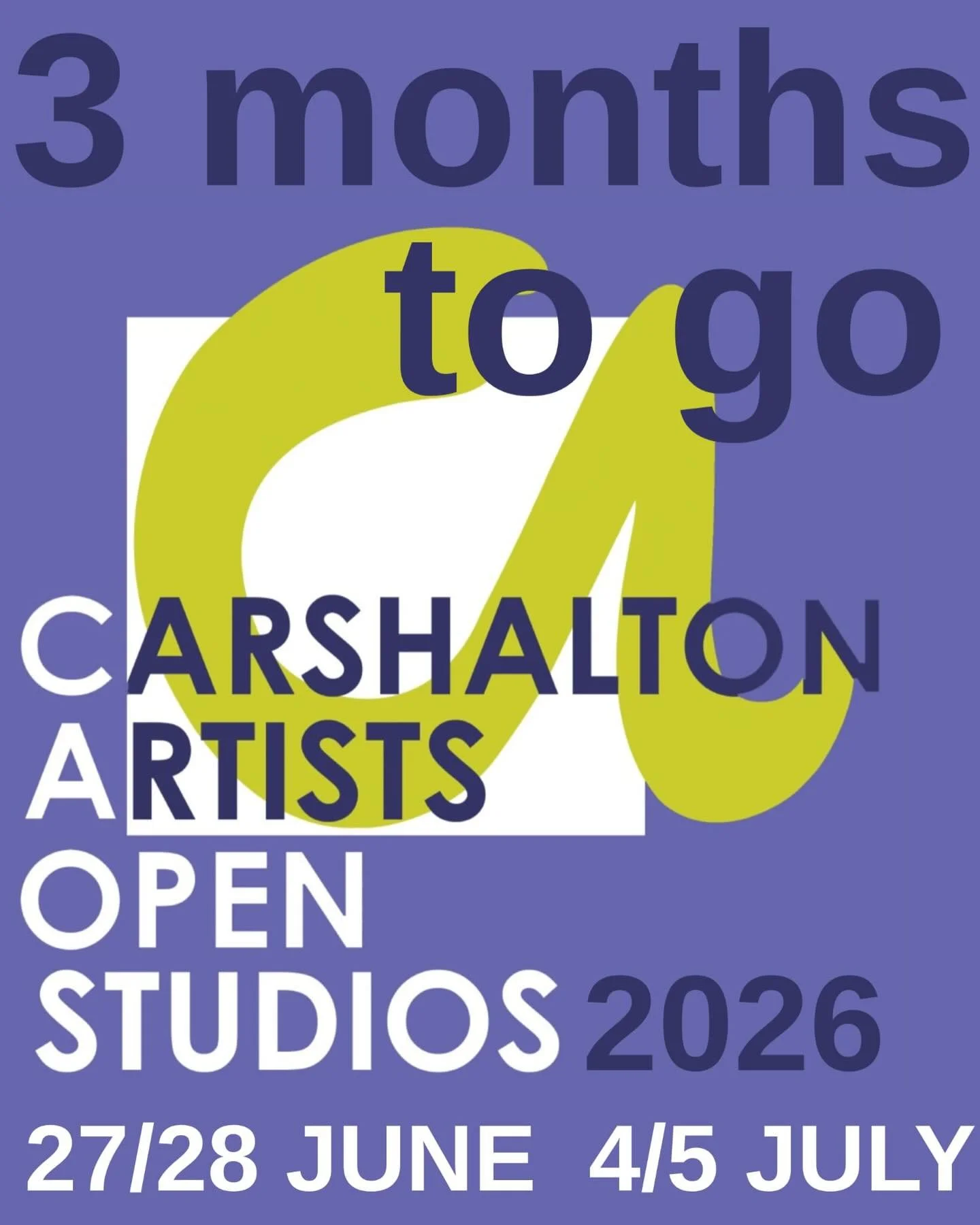 And&hellip; 3 months until the 10th anniversary of @carshalton_artists Open Studios! It&rsquo;s going to be special, as I&rsquo;m one of only 9 artists who has taken part every year! Pop it in your diaries&hellip; 
.
.
.
.
.
.
.
#CAOSArt26
#artists #