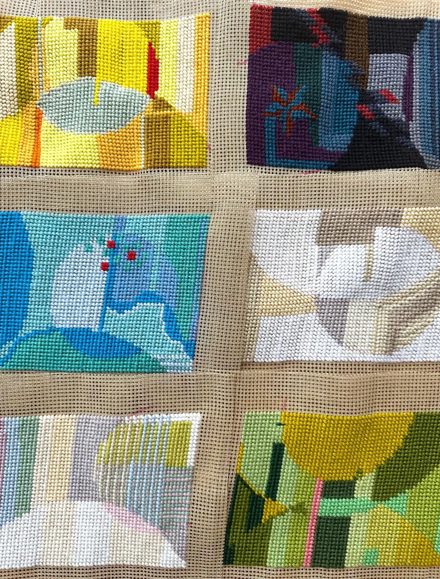 Brand new set of mini tapestries stitched and ready to be stretched and framed! Come and see them @hernehillartfair @artistsopenhse 15-17 May. 
.
.
.
.
.
#emergingartist #artcollectors #collectart #supportlivingartists #investinart