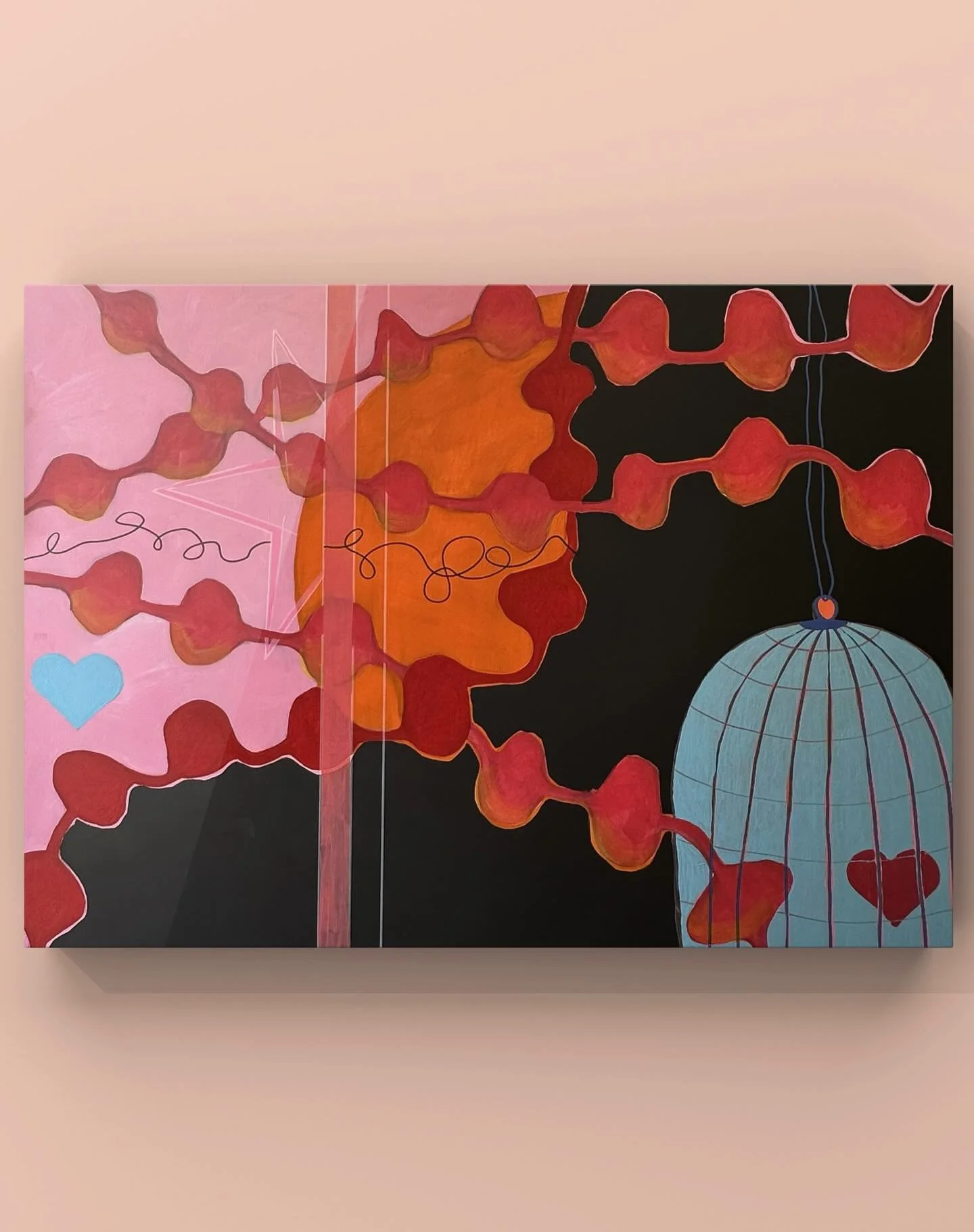 Large paintings! These four larger paintings (largest approx 90x120cm and smallest approx 75x100cm) are currently available to buy or borrow! If you&rsquo;re local to Carshalton or Croydon and would like to try before you buy, or give a temporary hom