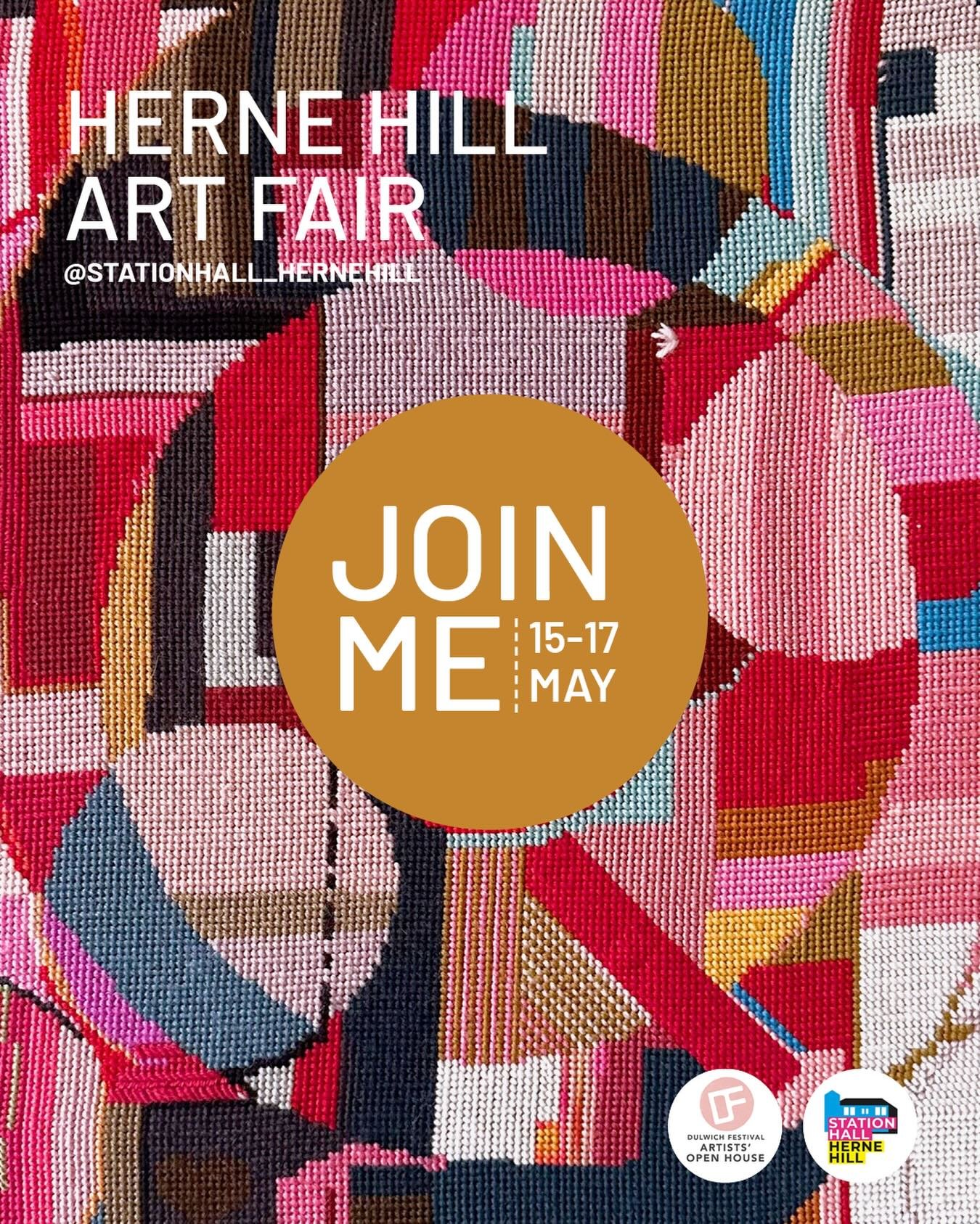This weekend! Come and see me @hernehillartfair @artistsopenhse 
.
.
.
.
.
.
#buyart #artforsale #originalartforsale  #contemporarytextiles #moderntextiles