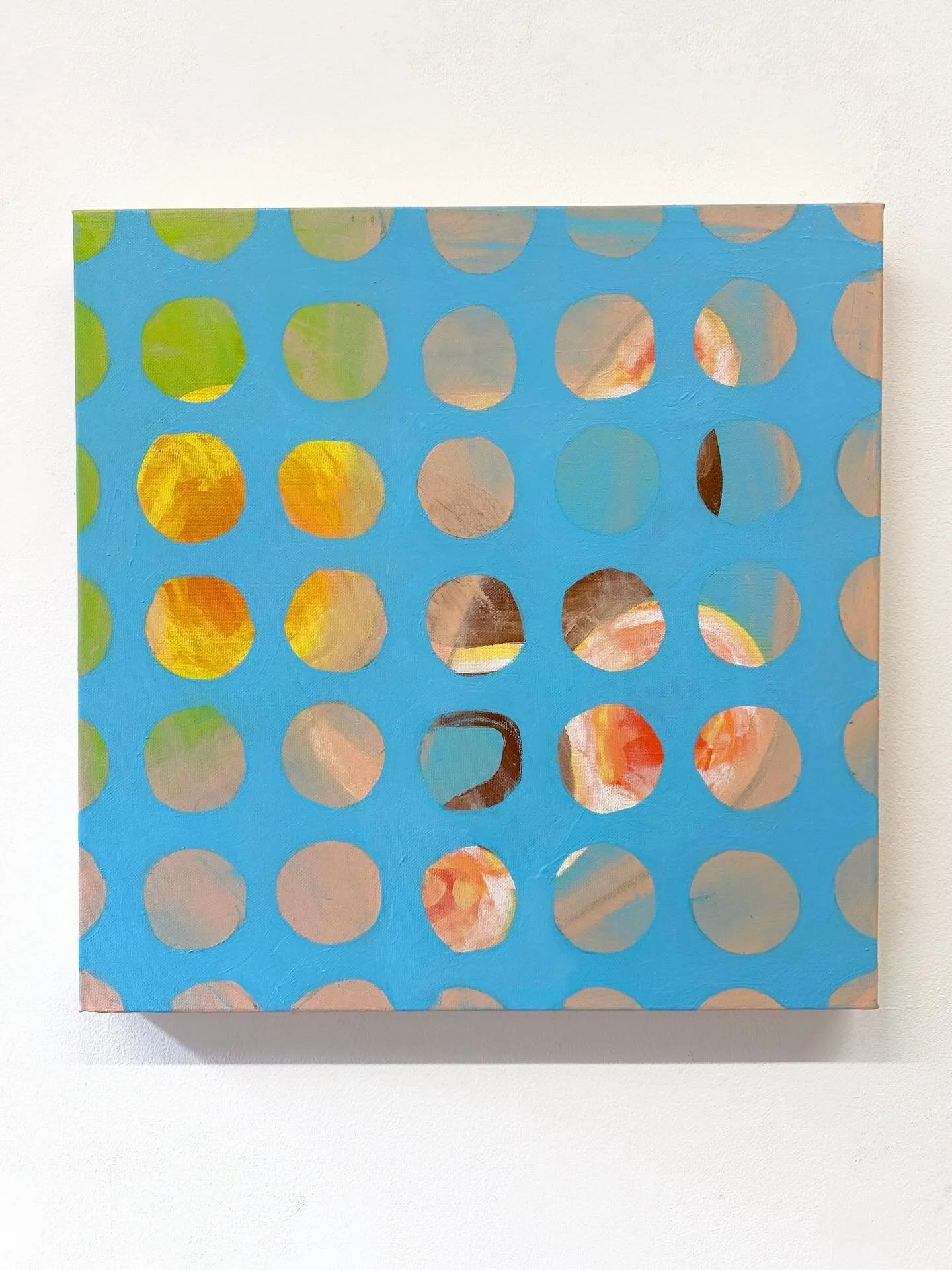 &ldquo;Turn the Lights On&rdquo;, mixed media on canvas, 46cm square. Will be available @carshalton_artists open studios (location 22). Not long now! #CAOSArt26