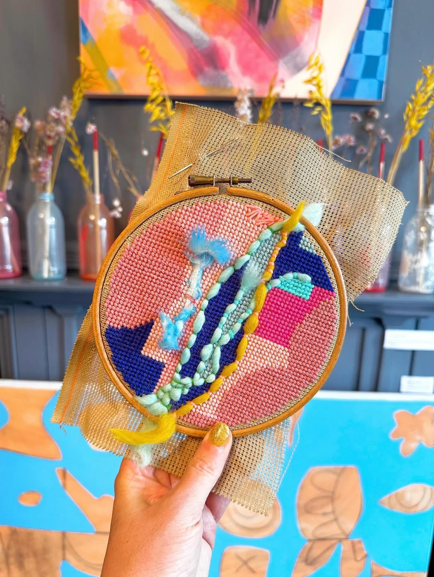 Finished a little piece during #CAOSArt26 yesterday! Looking forward to next weekend already 😊 @carshalton_artists