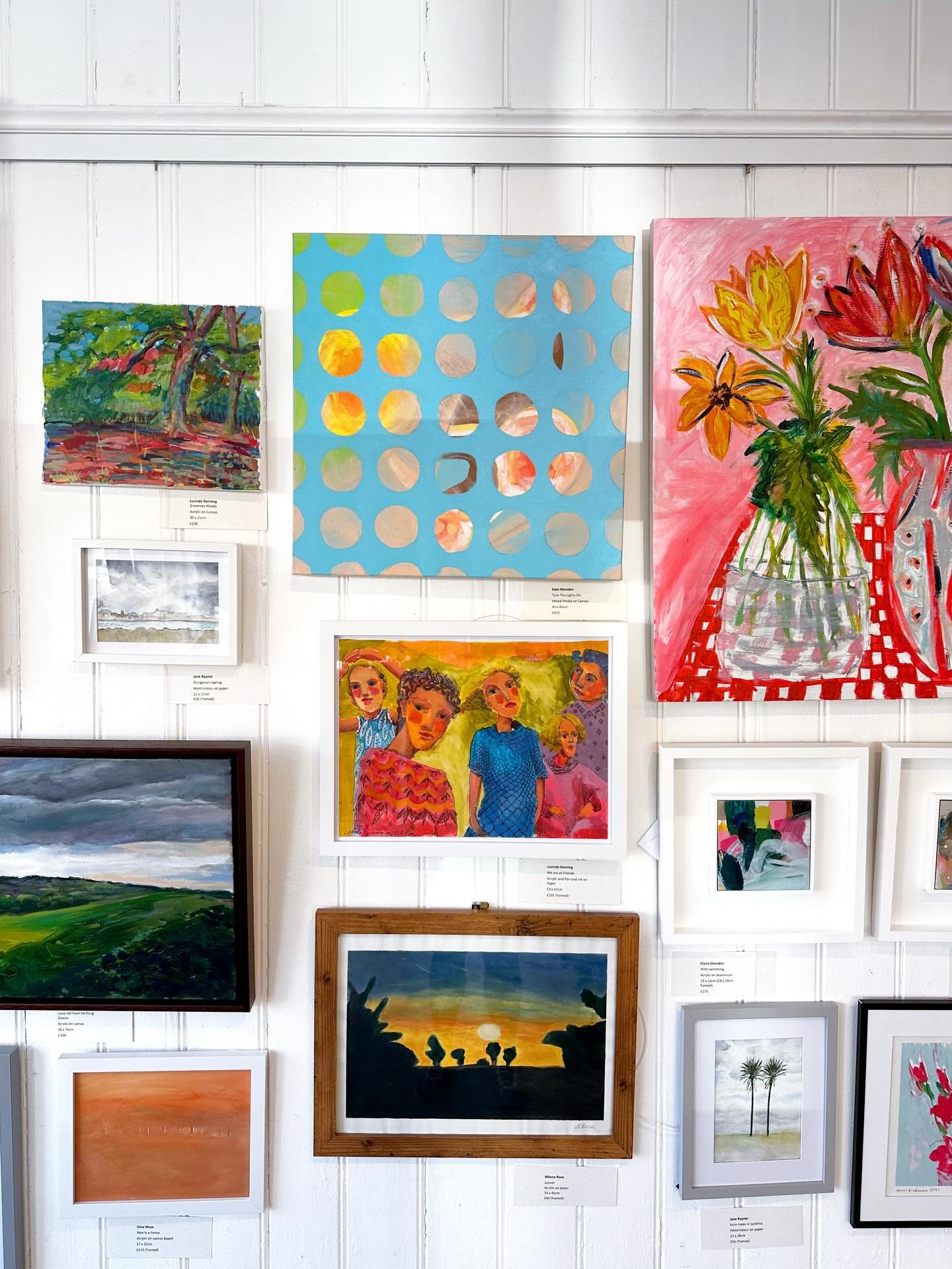 Hanging out with my painting and tapestry @sprout_arts_london this morning - the @artistsopenhouse show continues until 11 October. 
.
.
.
.
.
.
#artistsopenhouse #openstudio #wandsworth #tooting #furzedown