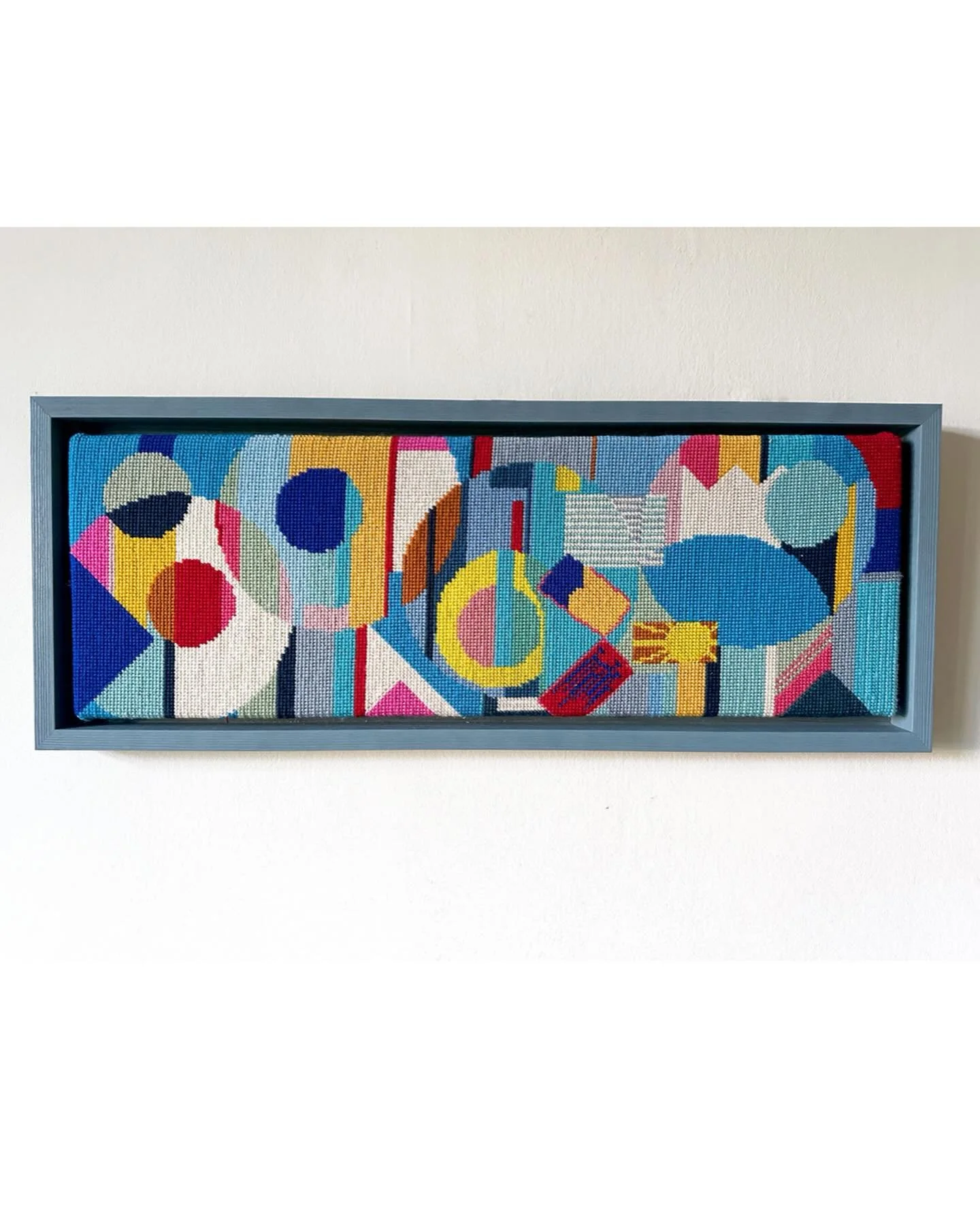 &ldquo;Blue Moon&rdquo;, Needlepoint Tapestry - available on my website (link in profile). 
.
.
.
.
.
#textileart #fibreart #contemporarytextiles #moderntextiles #textileartist