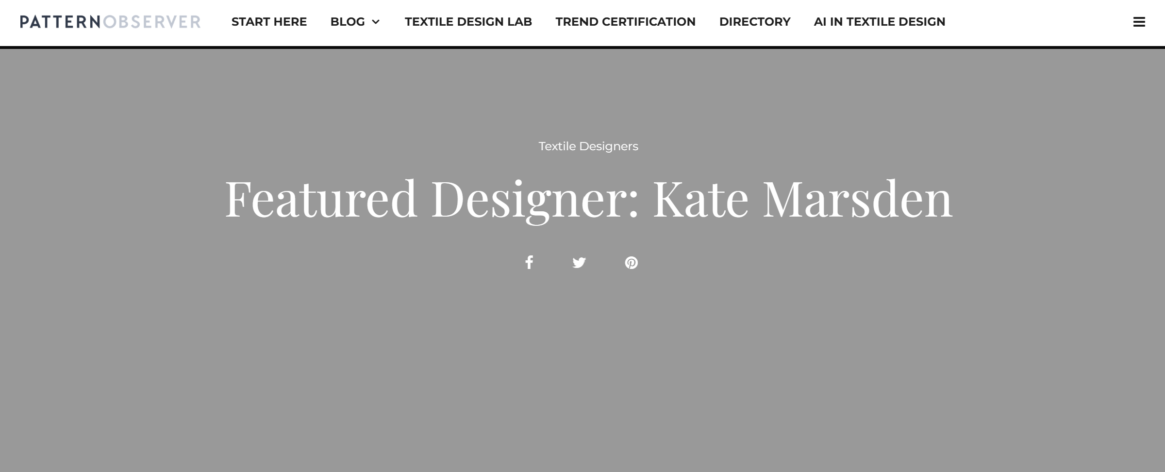 Pattern Observer Feature