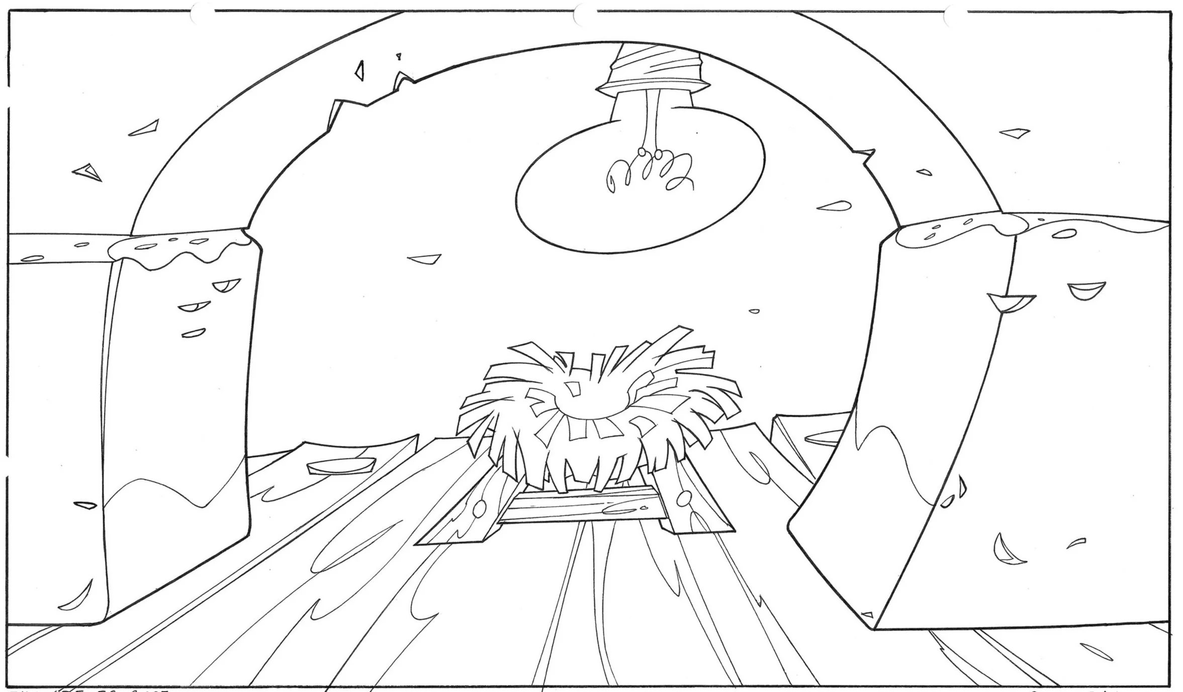  Interior Mouse Hole with Hay Bassinet 