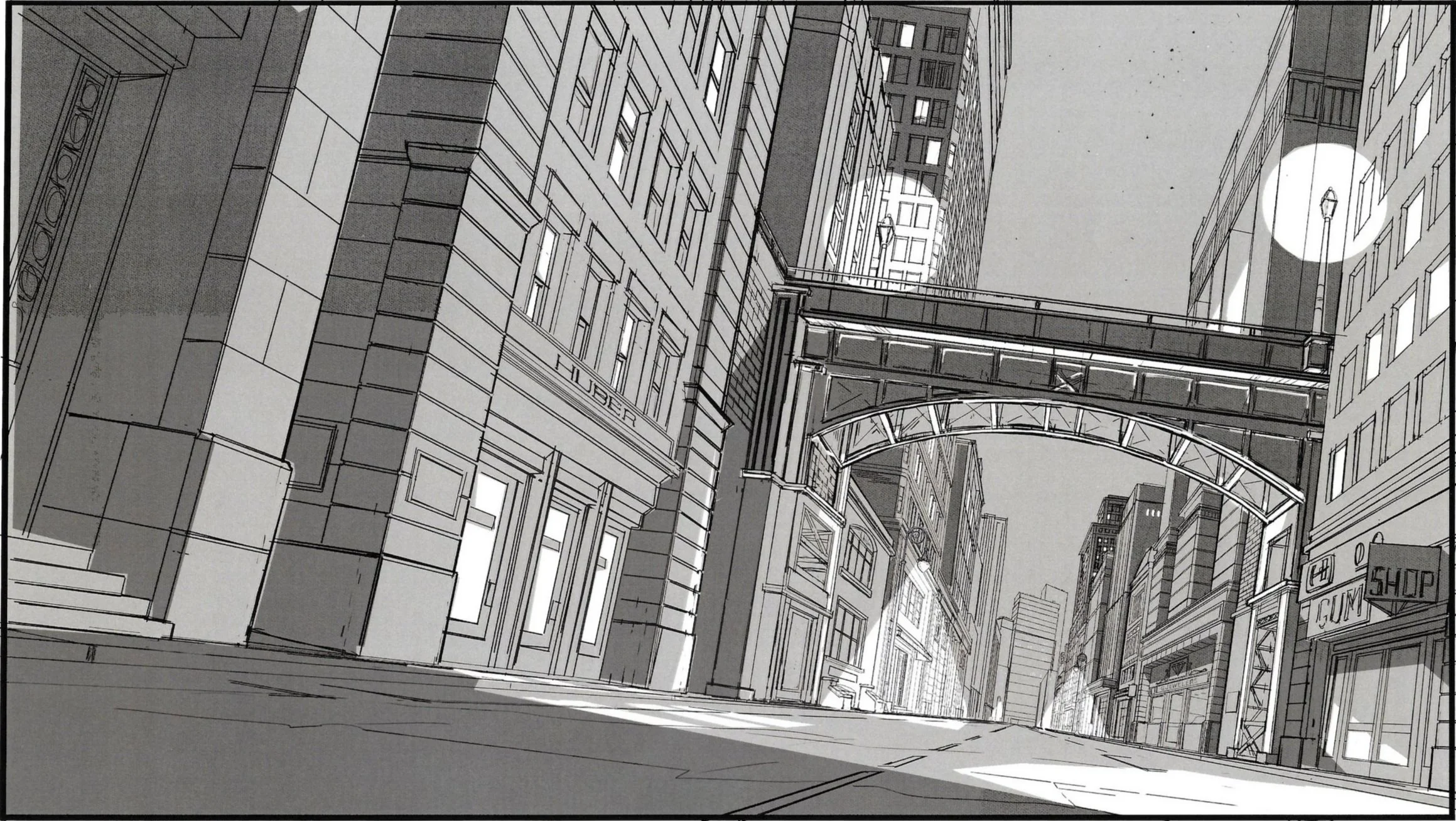  Double Decker Bus Approaches City Bridge 