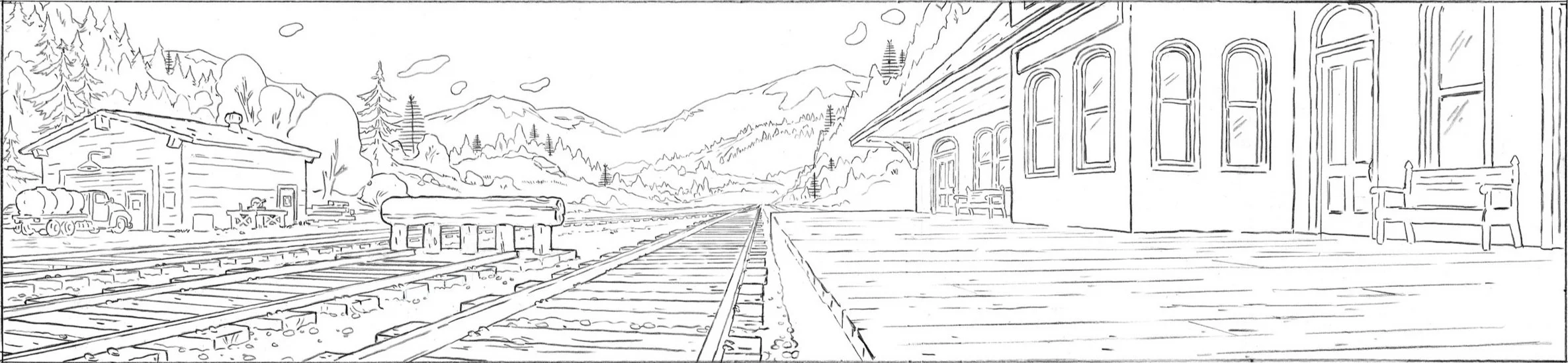  Train Station Platform pan 