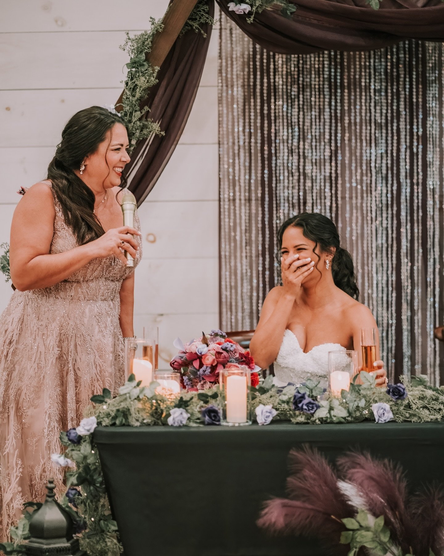 Capturing the candid laughter and heartfelt speeches that make a styled shoot feel like a real wedding day! Adore these ladies! #daresayweddings #weddingphotography #premierbridefl #904weddings #weddinginspo