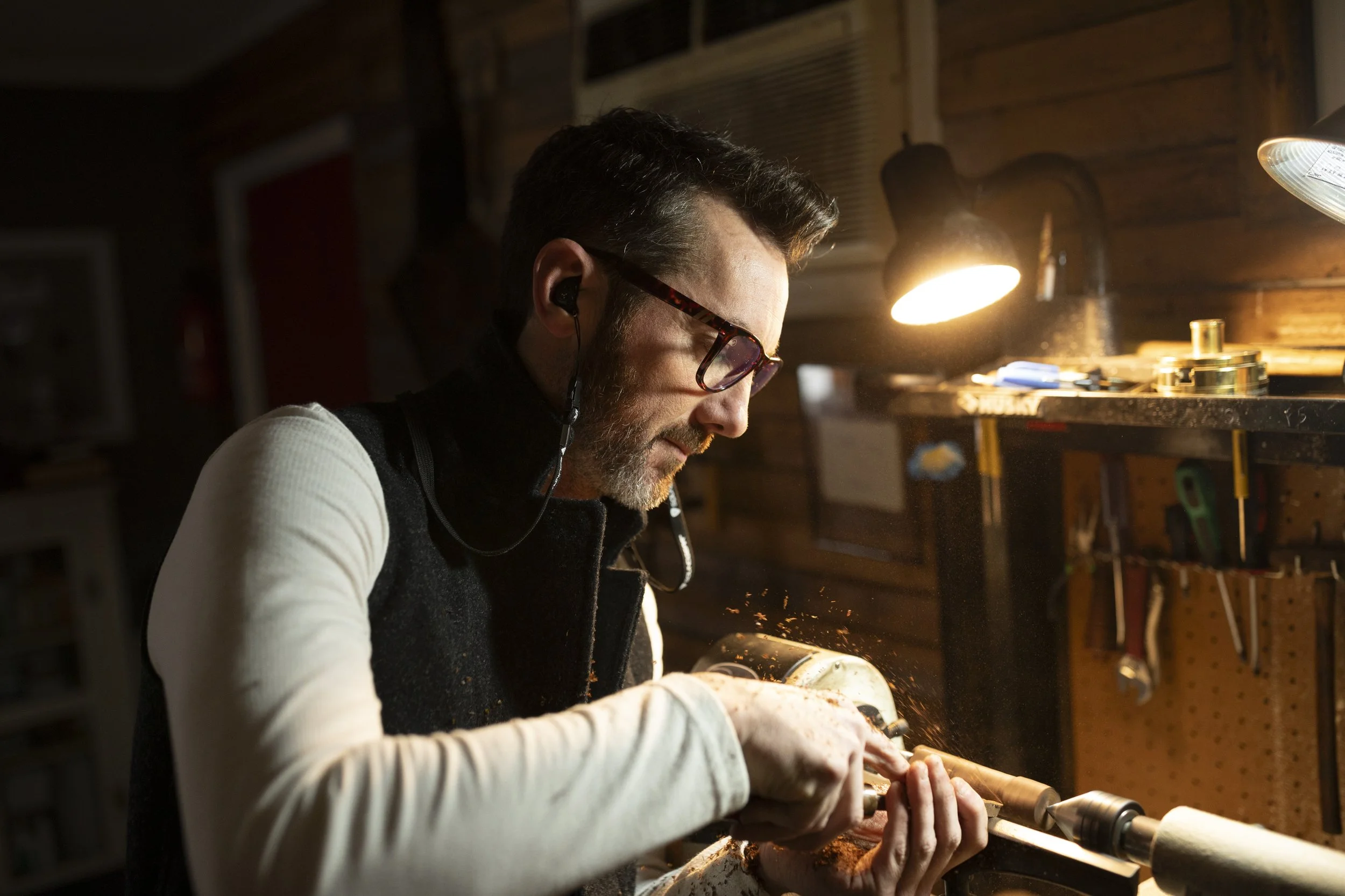 Brand photography of OtoPro Technologies' custom hearing aid manufacturing in Middle Tennessee by Erin Daniel Photography