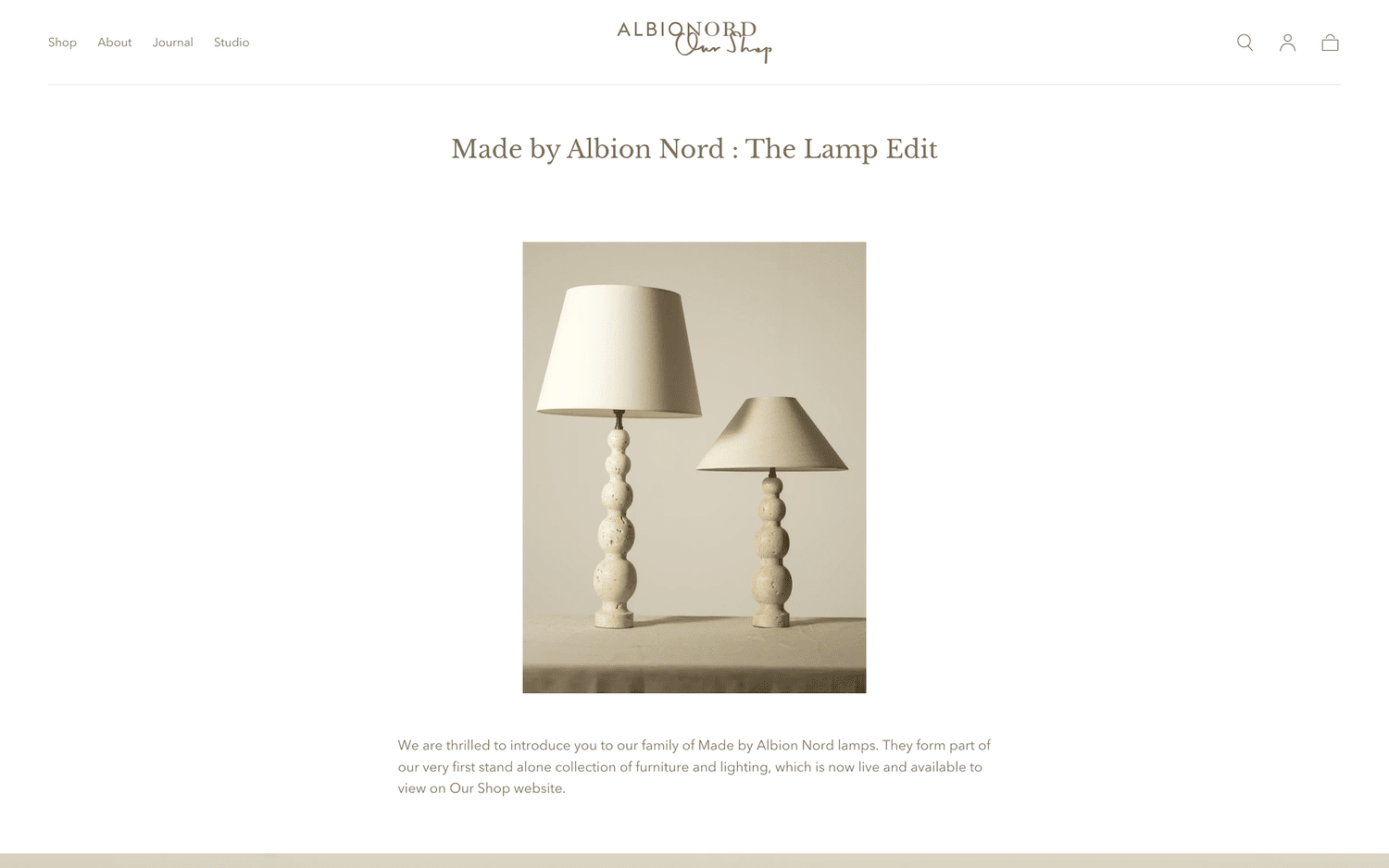 Albion Nord e-commerce web design and build