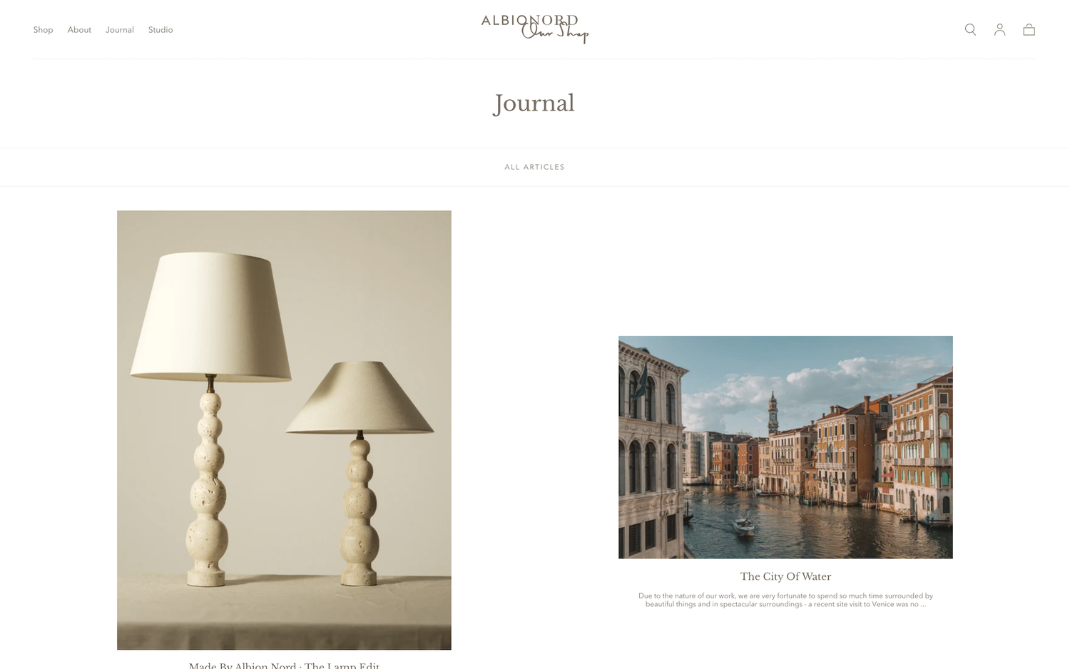 Albion Nord e-commerce web design and build