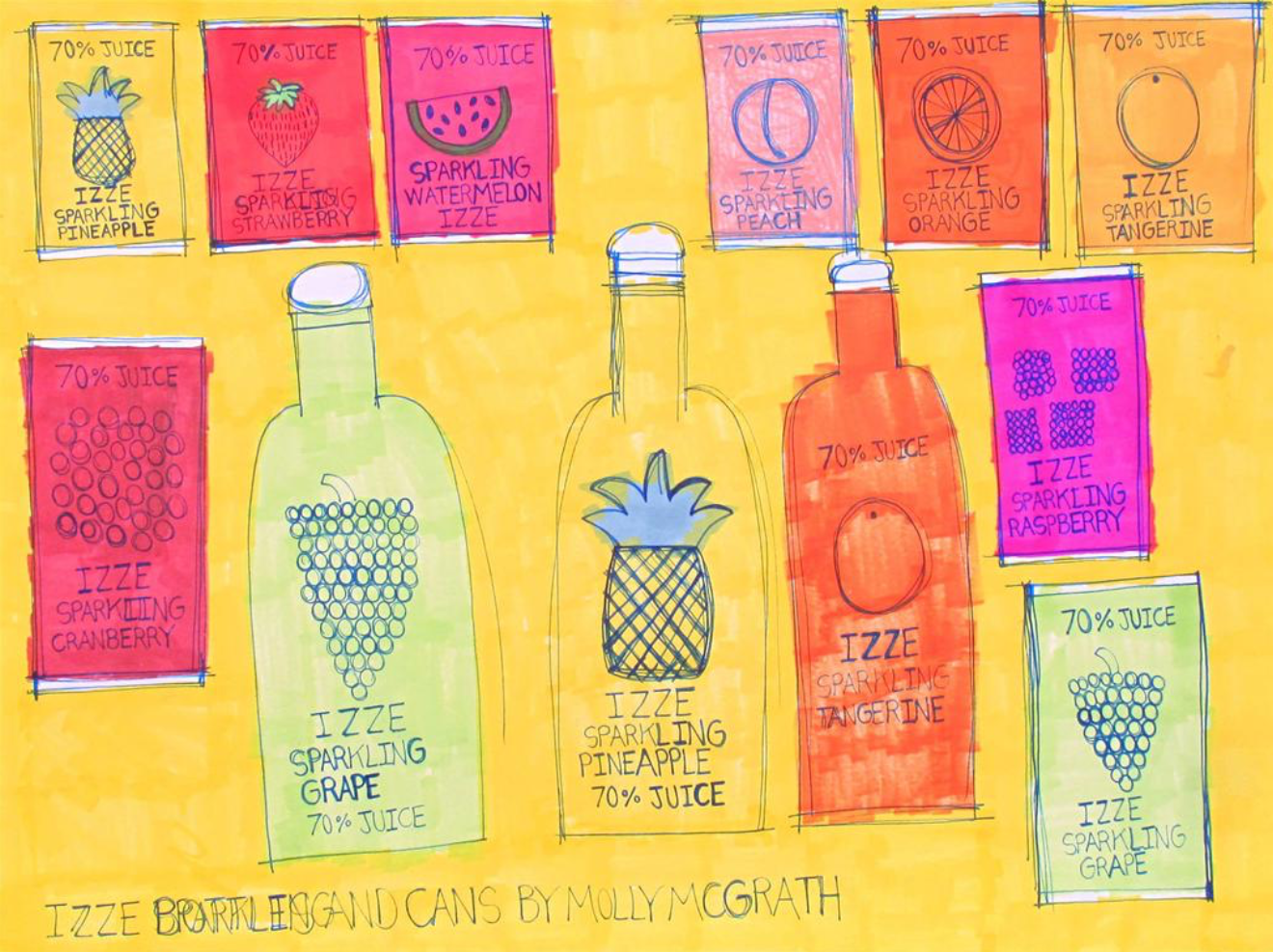 Izze Bottles and Cans by Molly McGrath