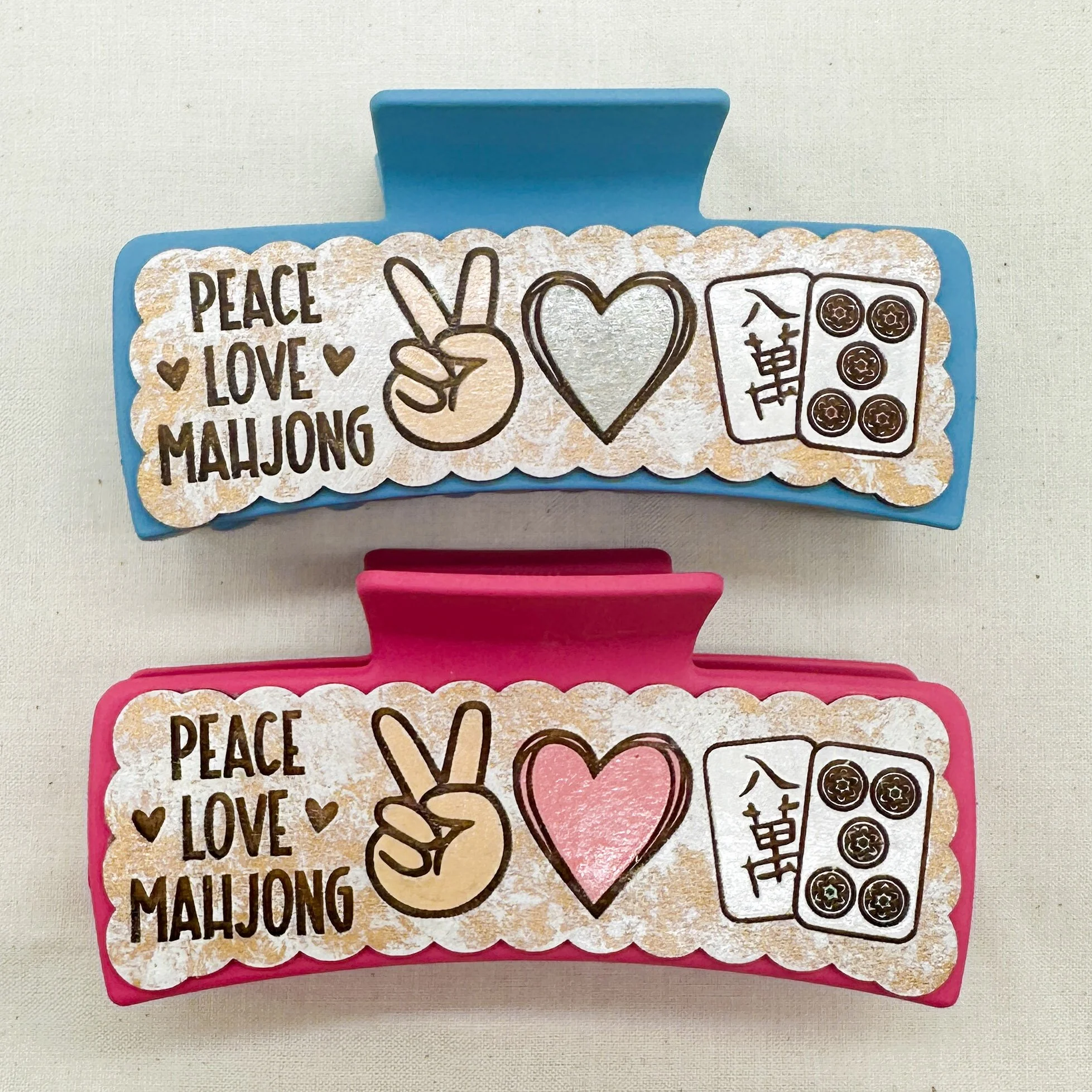 Hair Clips | Peace Love Mahjong