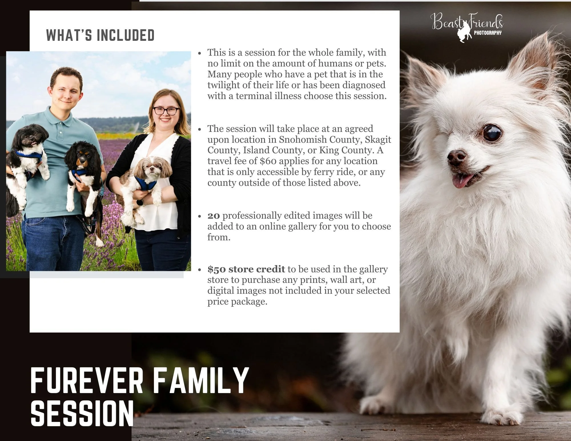 Families photographed with their pets at JB Family Growers in Woodinville, Washington.